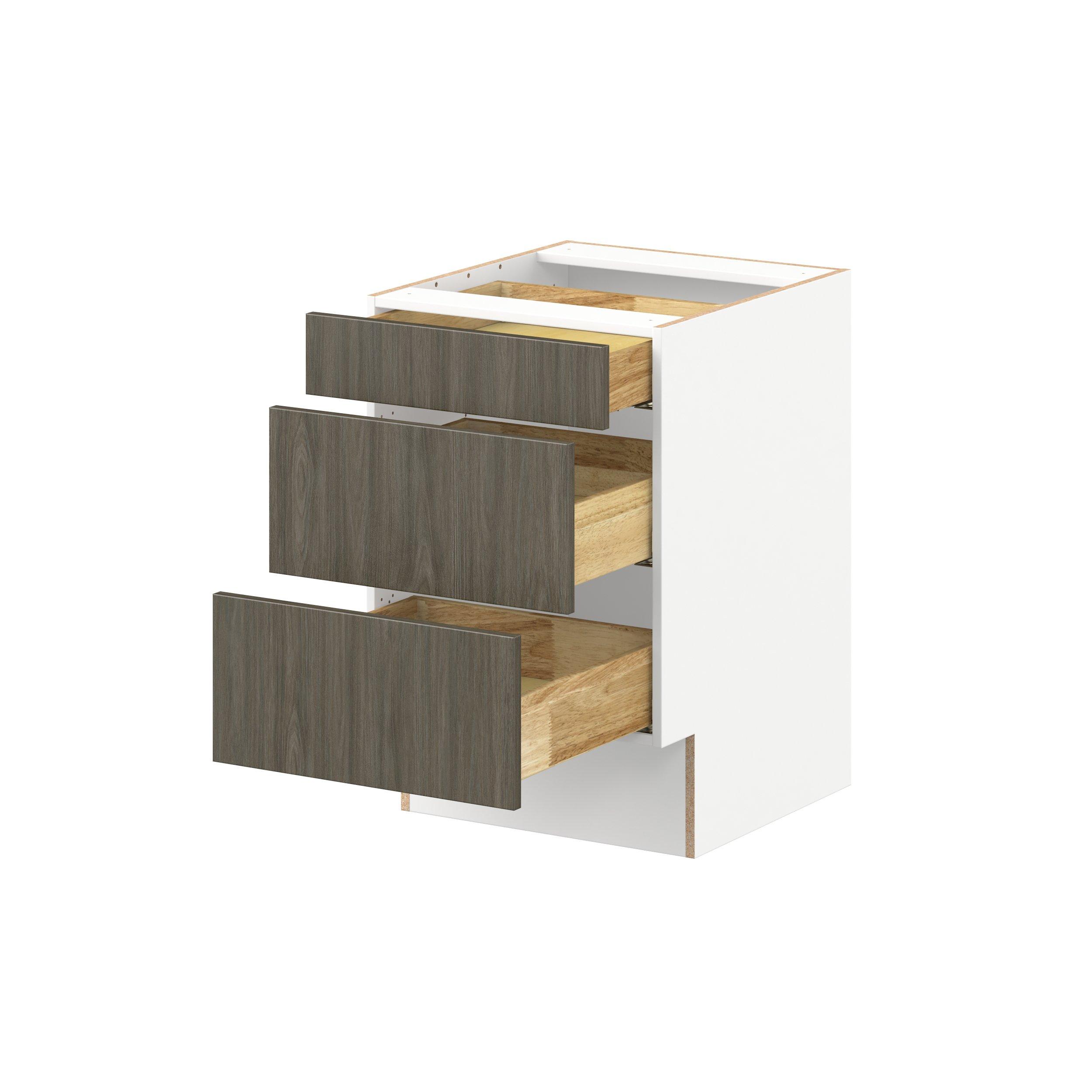 Glenwood 21 in. Burnt Walnut Drawer Base Cabinet - ADA