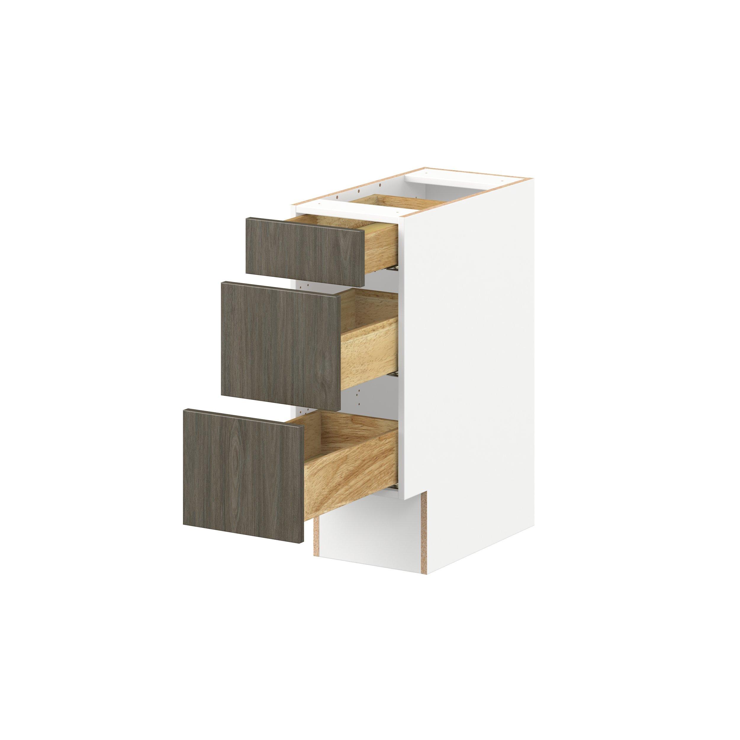 Glenwood 12 in. Burnt Walnut Drawer Base Cabinet - ADA