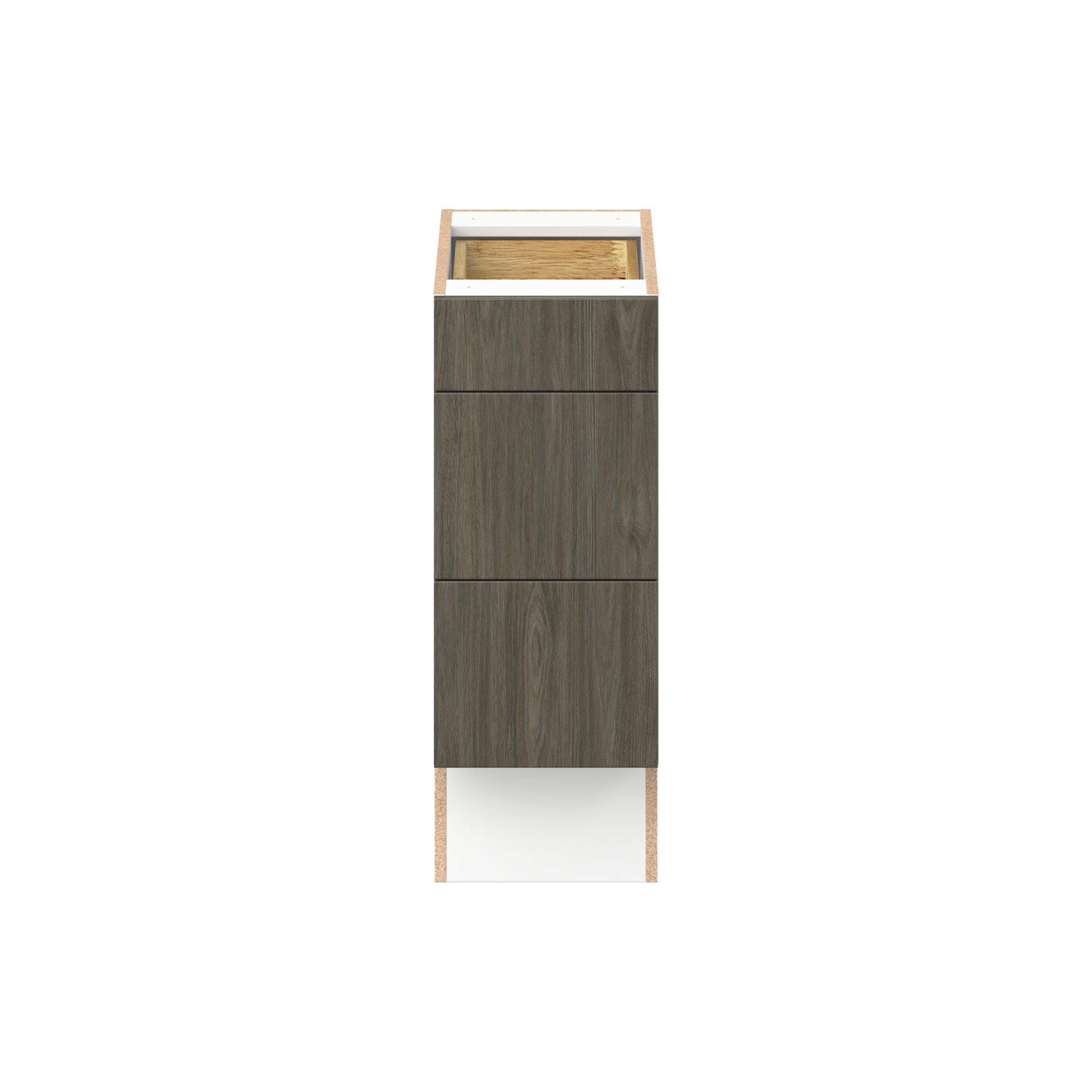 Glenwood 12 in. Burnt Walnut Drawer Base Cabinet - ADA