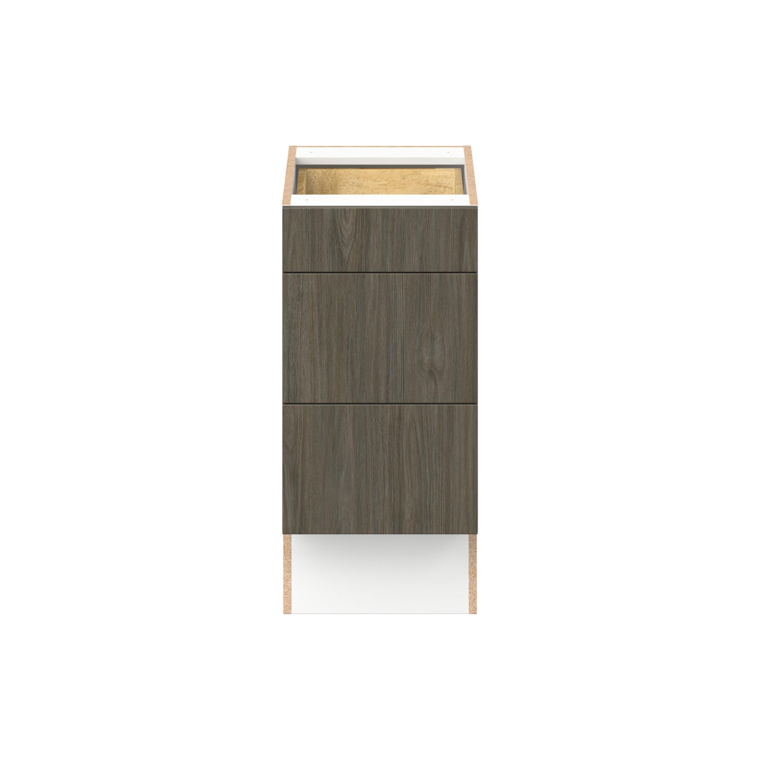 Glenwood 15 in. Burnt Walnut Drawer Base Cabinet - ADA