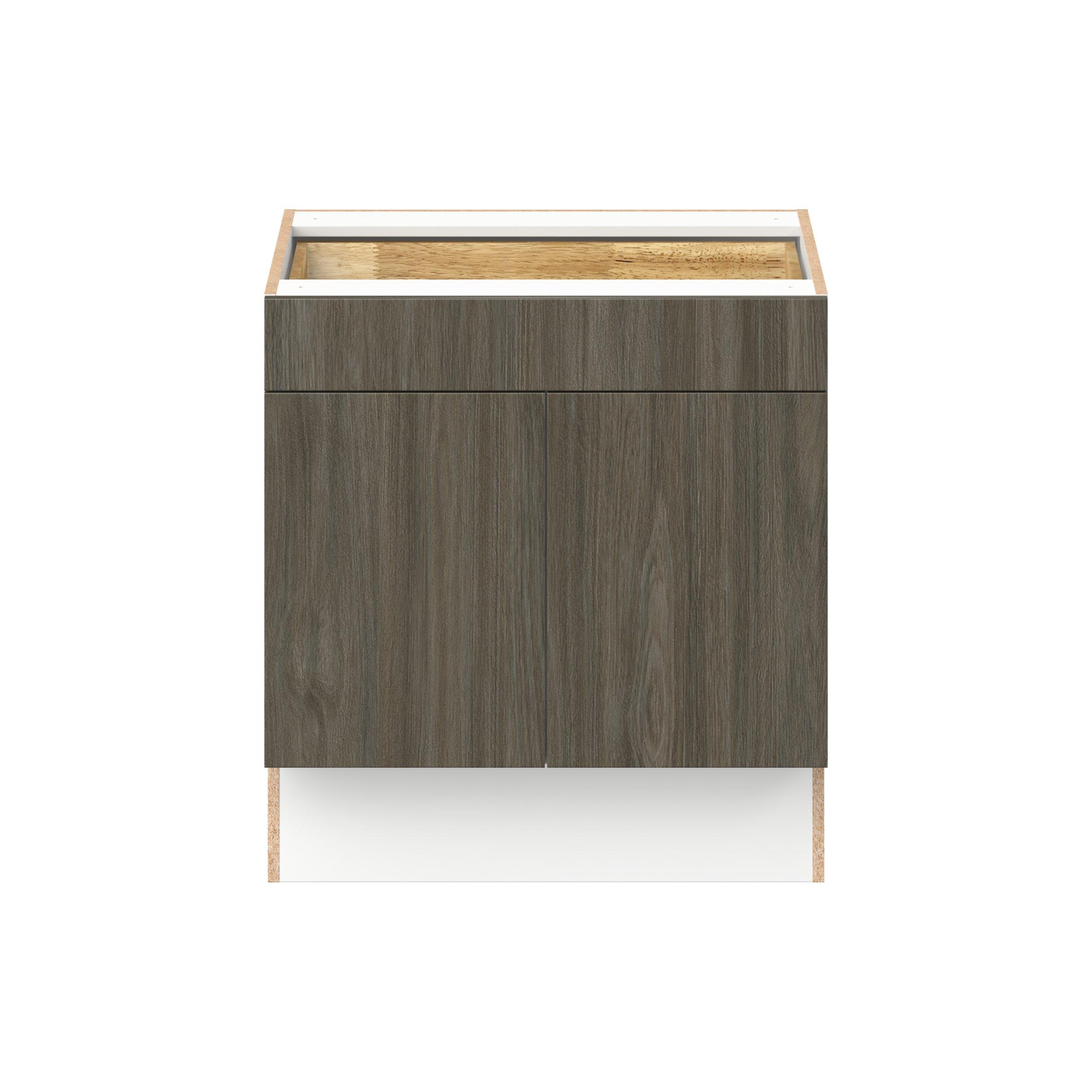 Glenwood 30 in. Burnt Walnut Door and Drawer Base Cabinet - ADA