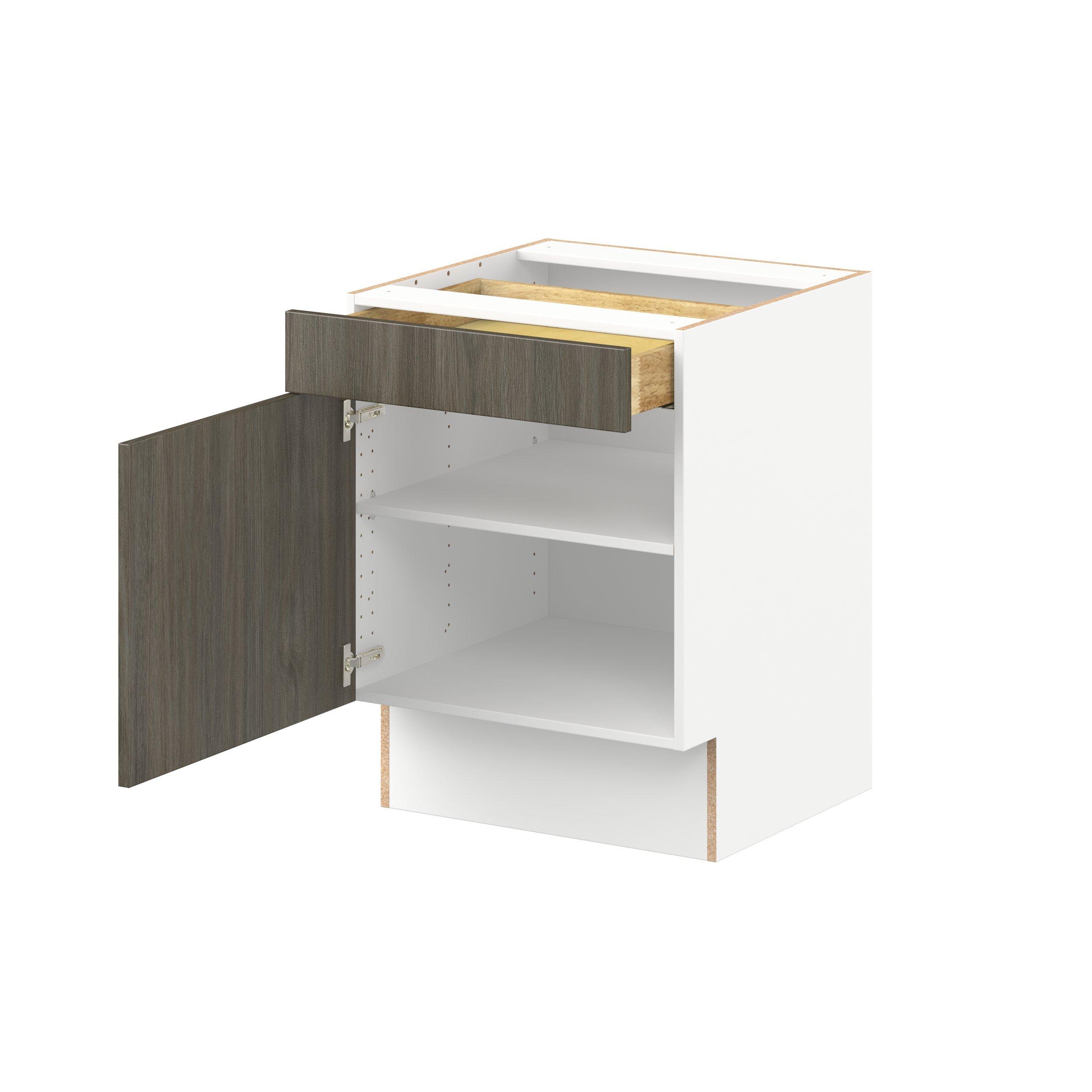 Glenwood 24 in. Burnt Walnut Door and Drawer Base Cabinet - ADA