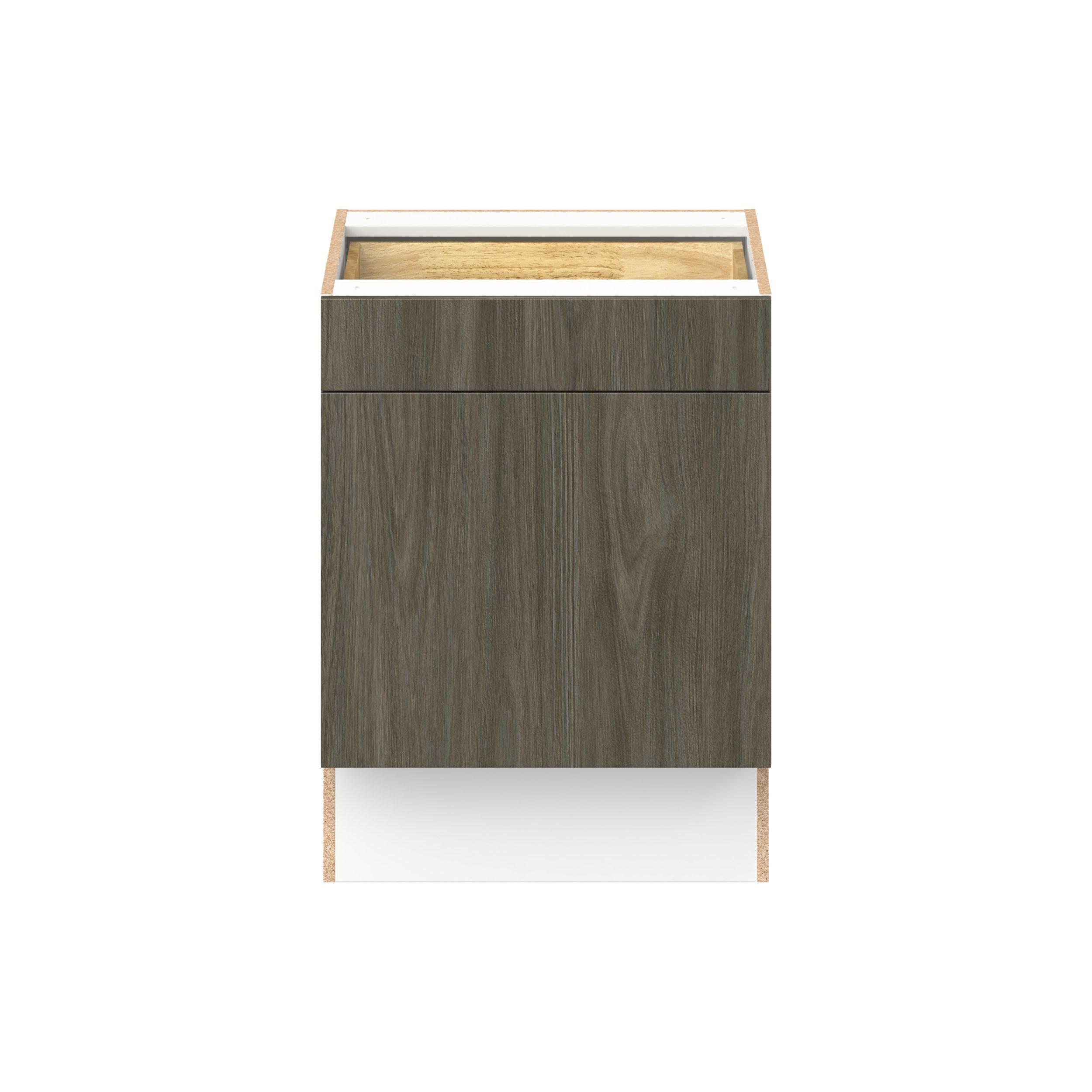 Glenwood 24 in. Burnt Walnut Door and Drawer Base Cabinet - ADA