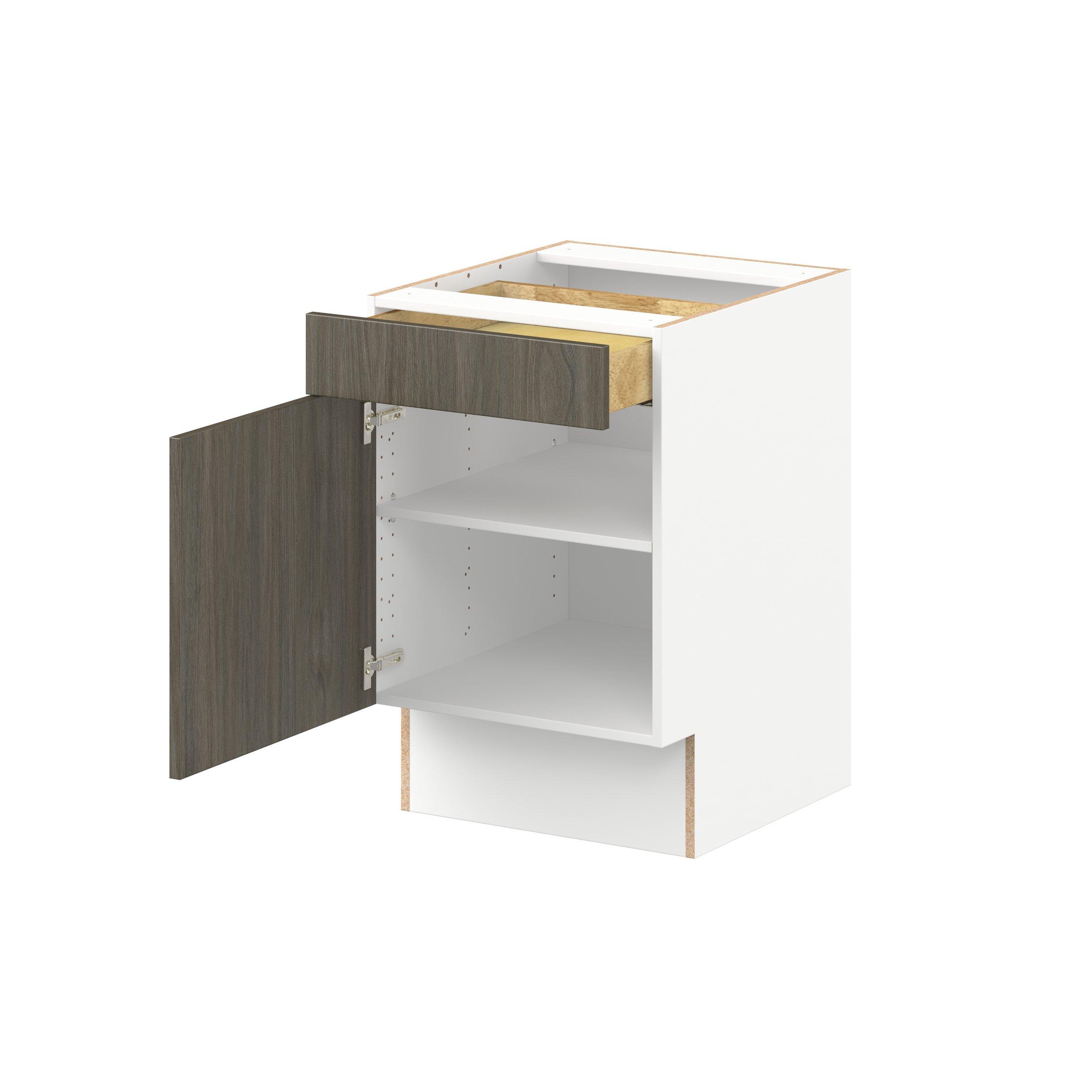 Glenwood 21 in. Burnt Walnut Door and Drawer Base Cabinet - ADA