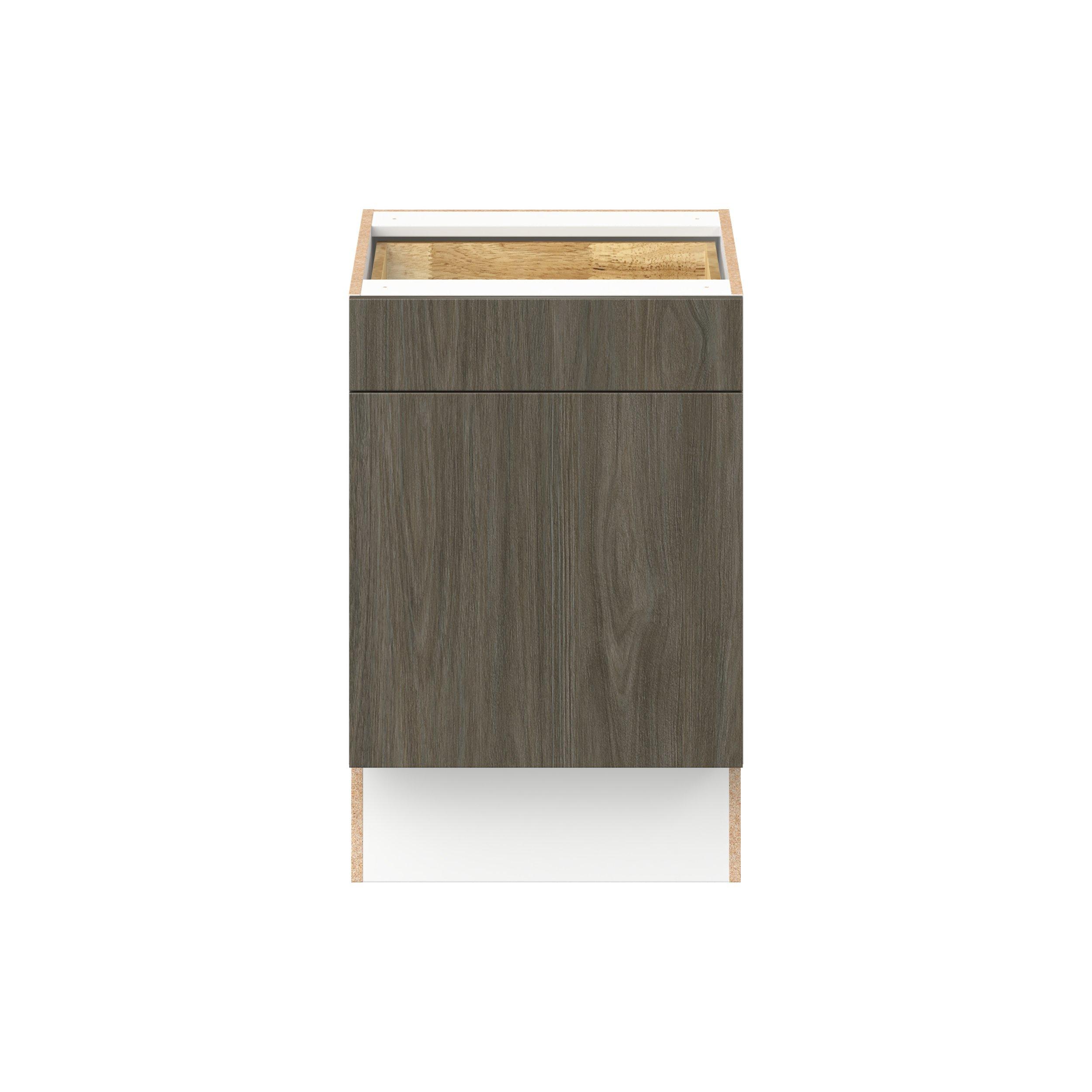 Glenwood 21 in. Burnt Walnut Door and Drawer Base Cabinet - ADA