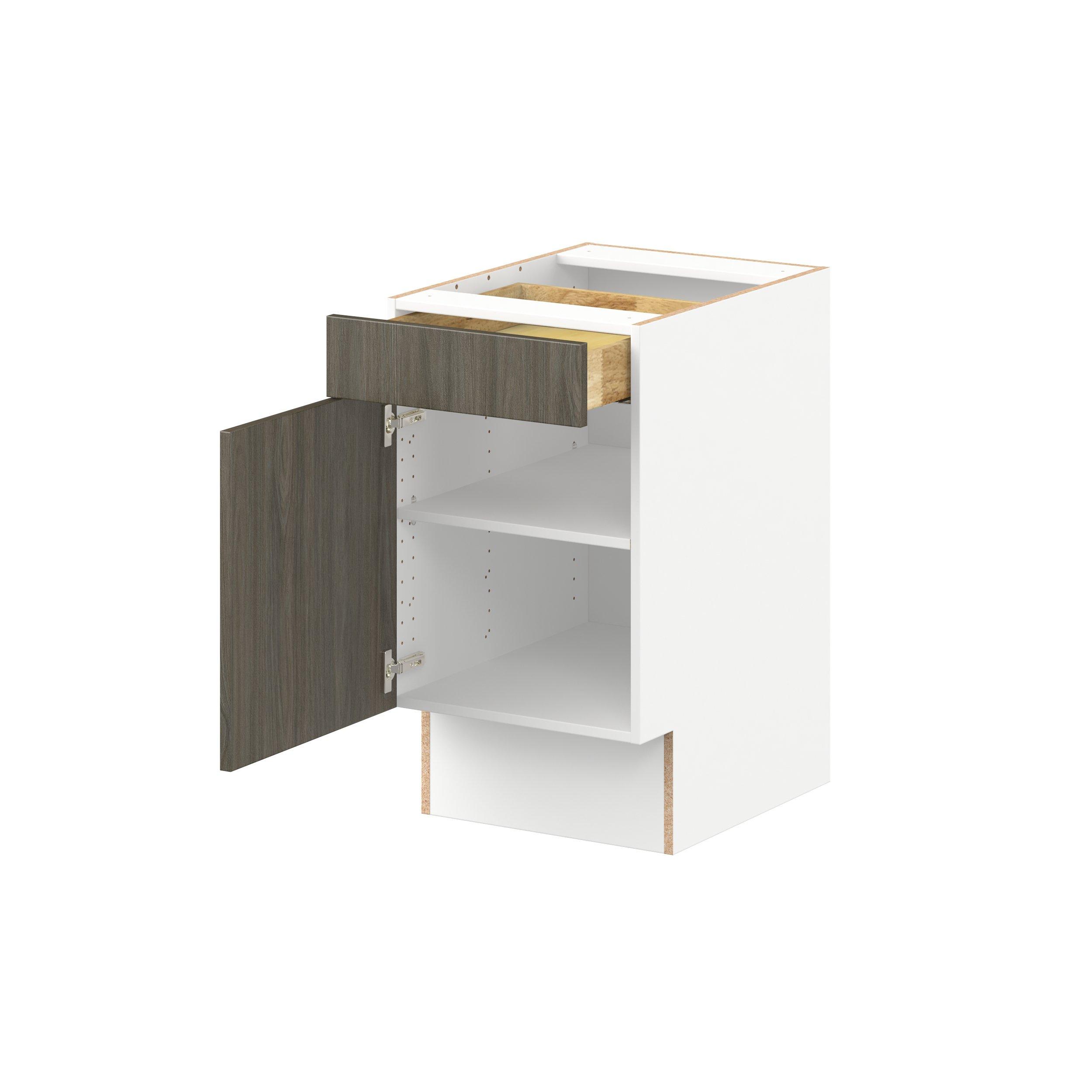 Glenwood 18 in. Burnt Walnut Door and Drawer Base Cabinet - ADA