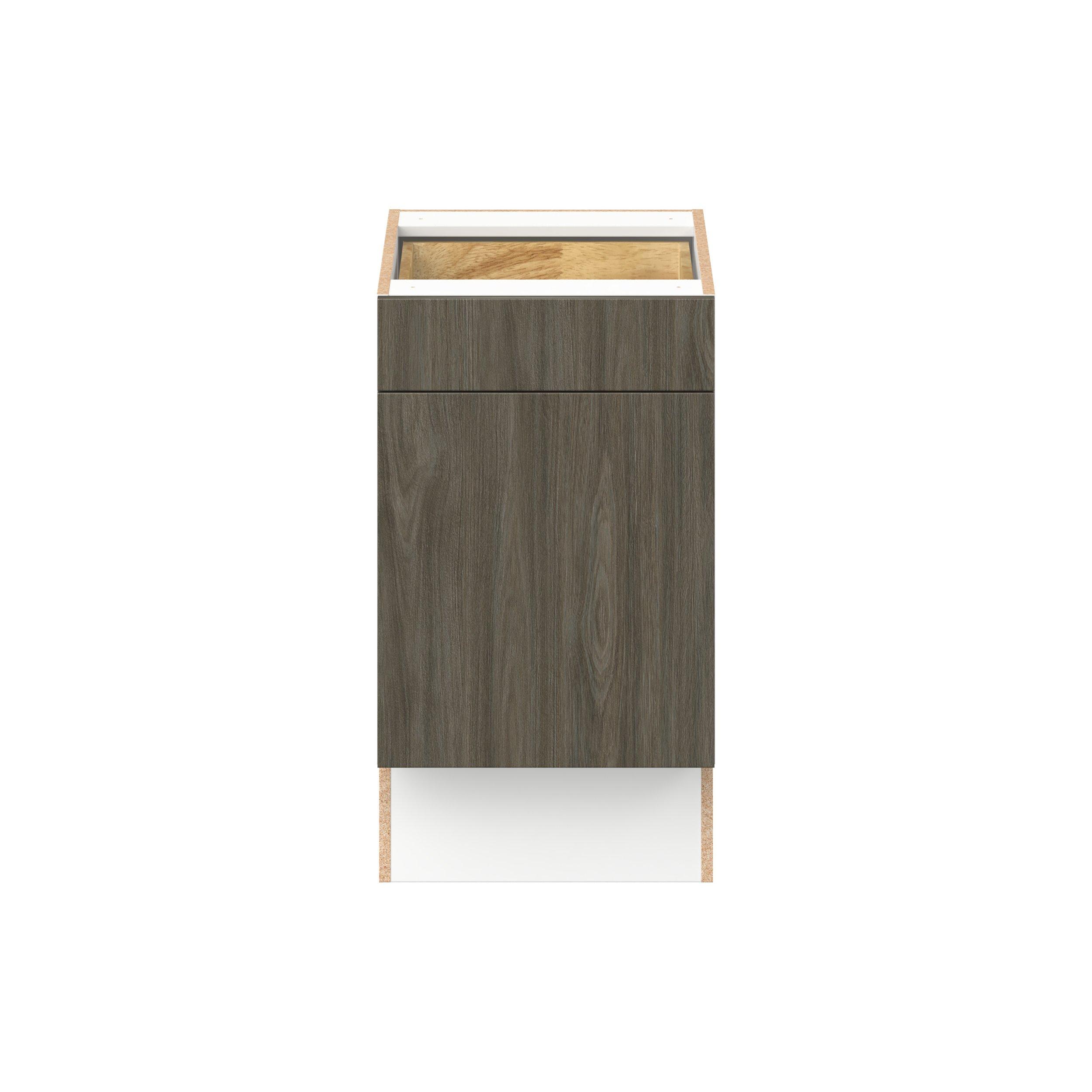 Glenwood 18 in. Burnt Walnut Door and Drawer Base Cabinet - ADA