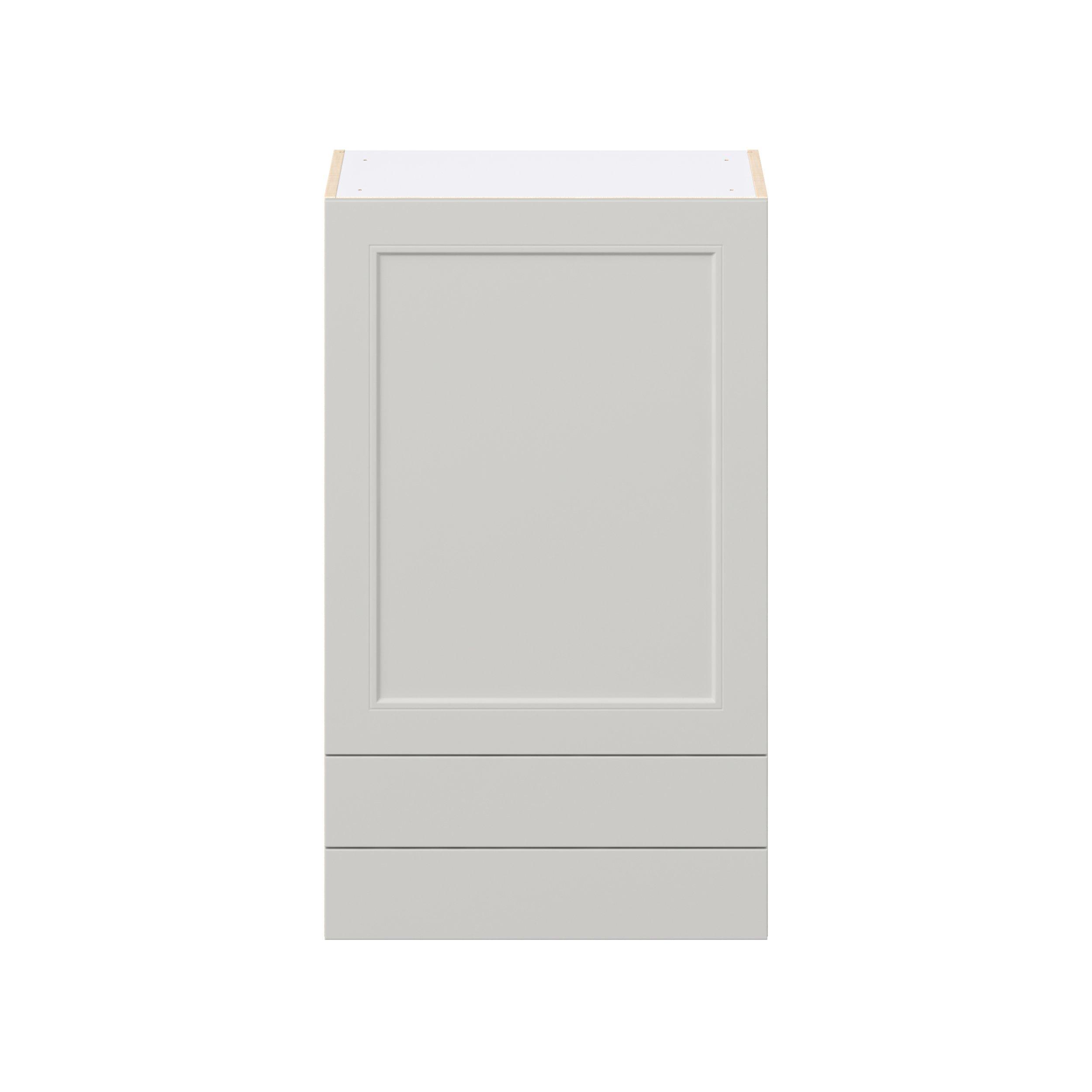 Lenox 24 in. Painted Light Gray Door and Drawer Wall Cabinet