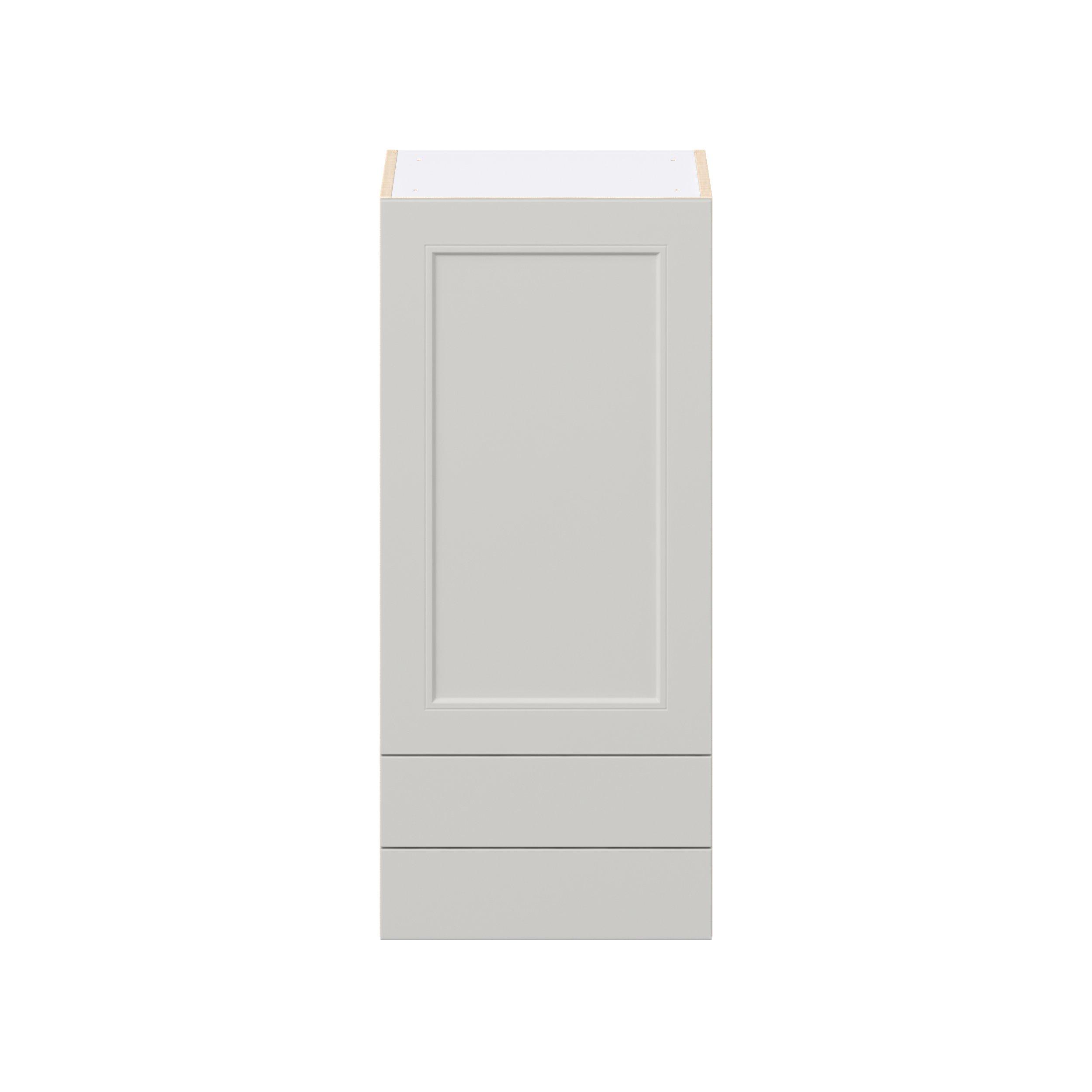 Lenox 18 in. Painted Light Gray Door and Drawer Wall Cabinet