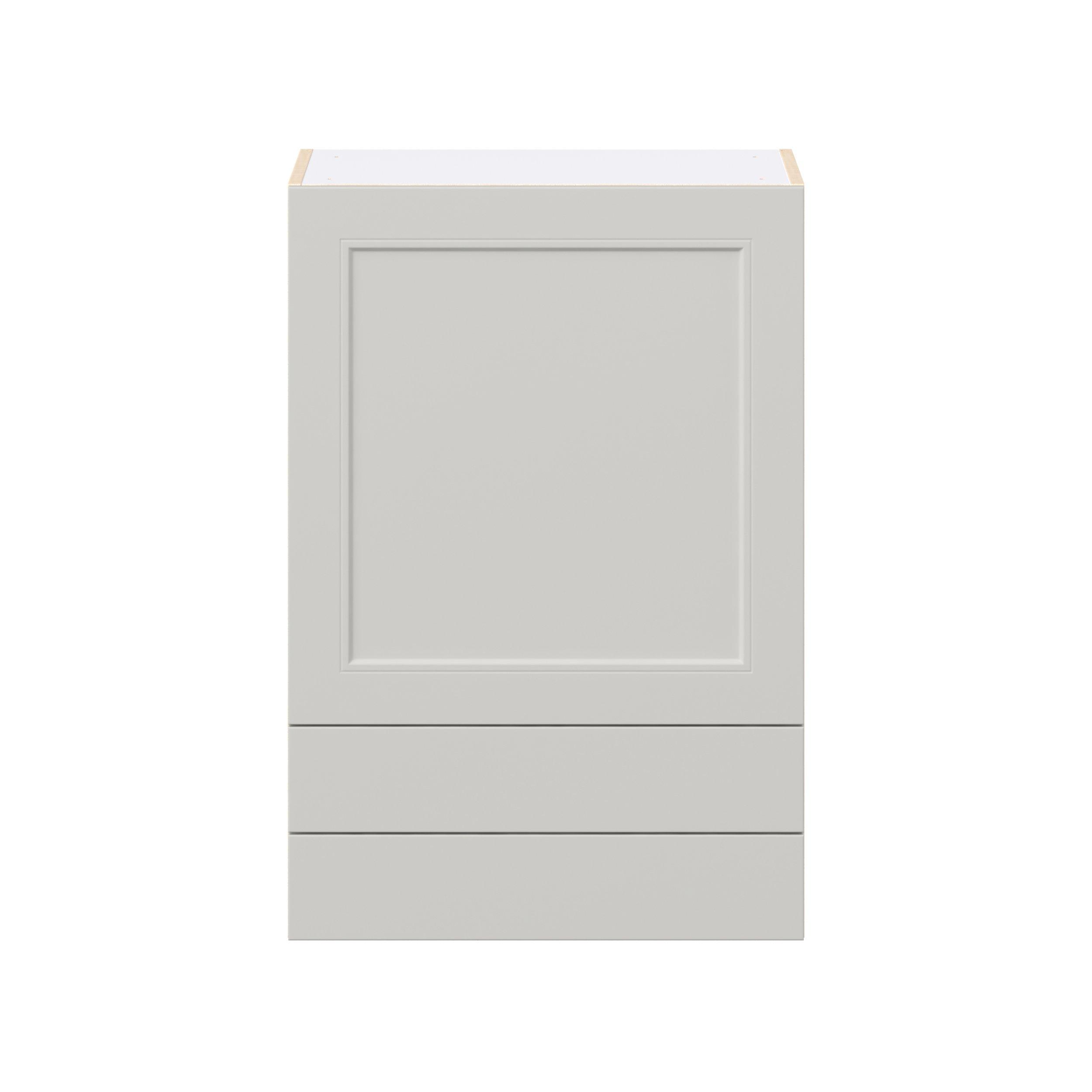 Lenox 24 in. Painted Light Gray Door and Drawer Wall Cabinet