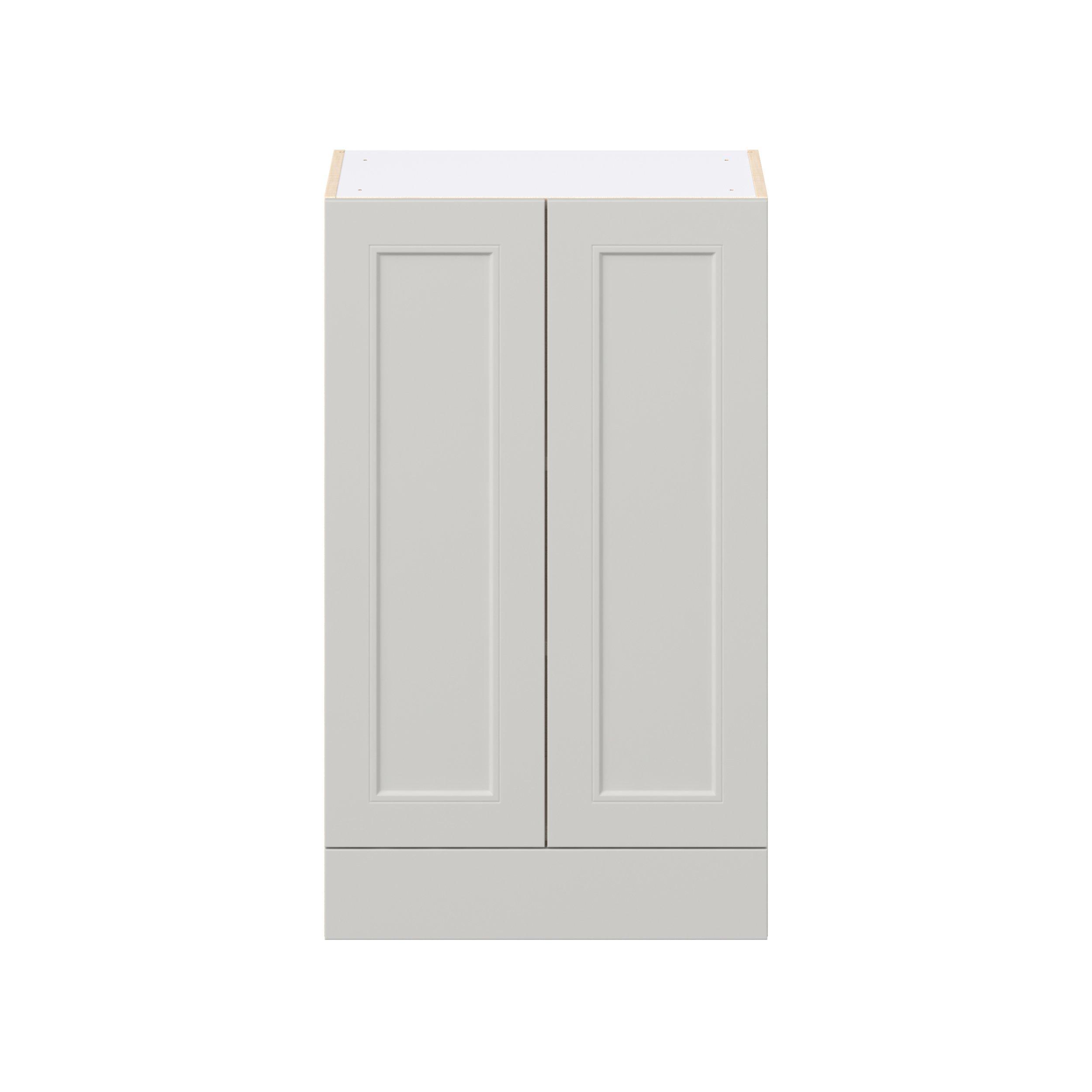 Lenox 24 in. Painted Light Gray Door and Drawer Wall Cabinet