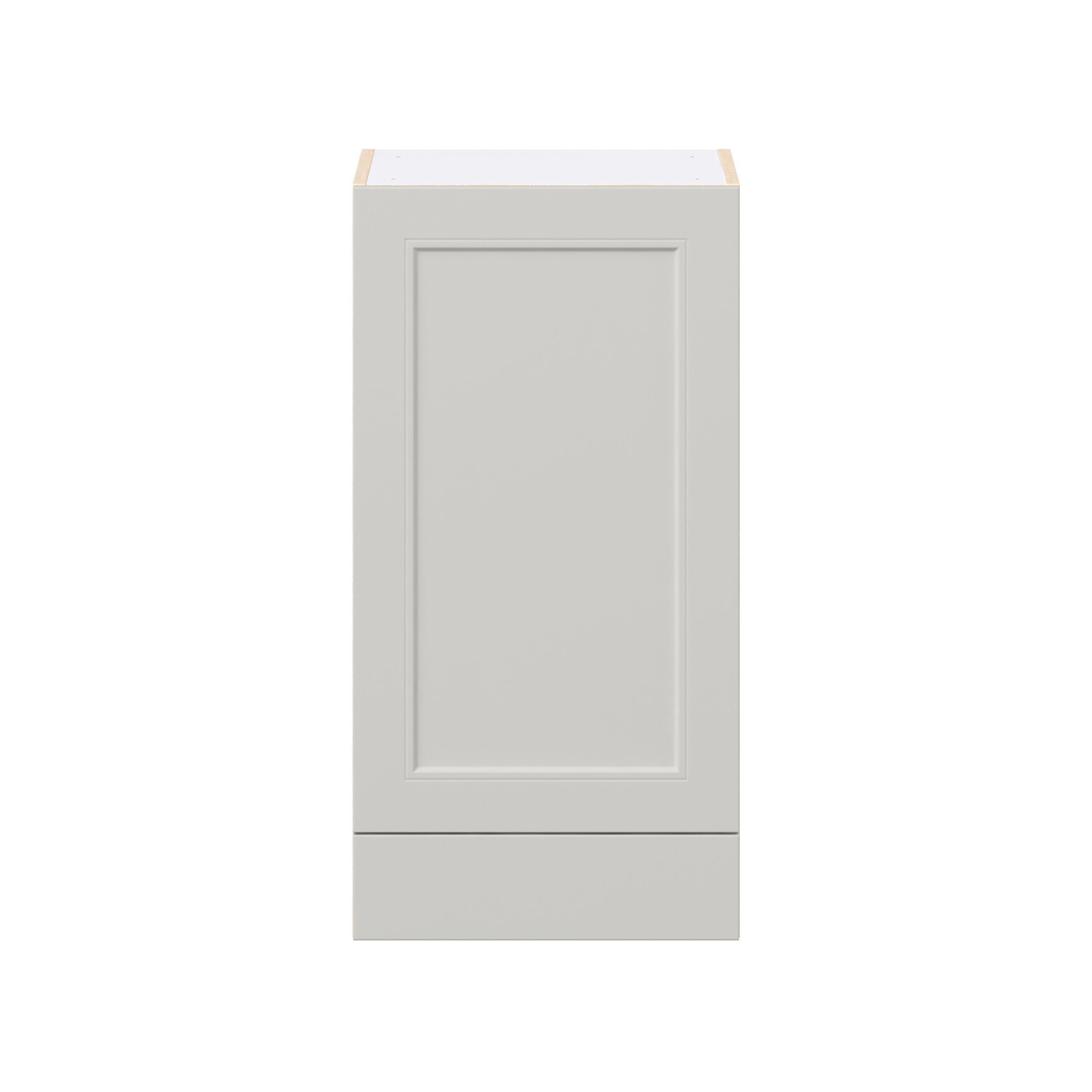 Lenox 18 in. Painted Light Gray Door and Drawer Wall Cabinet