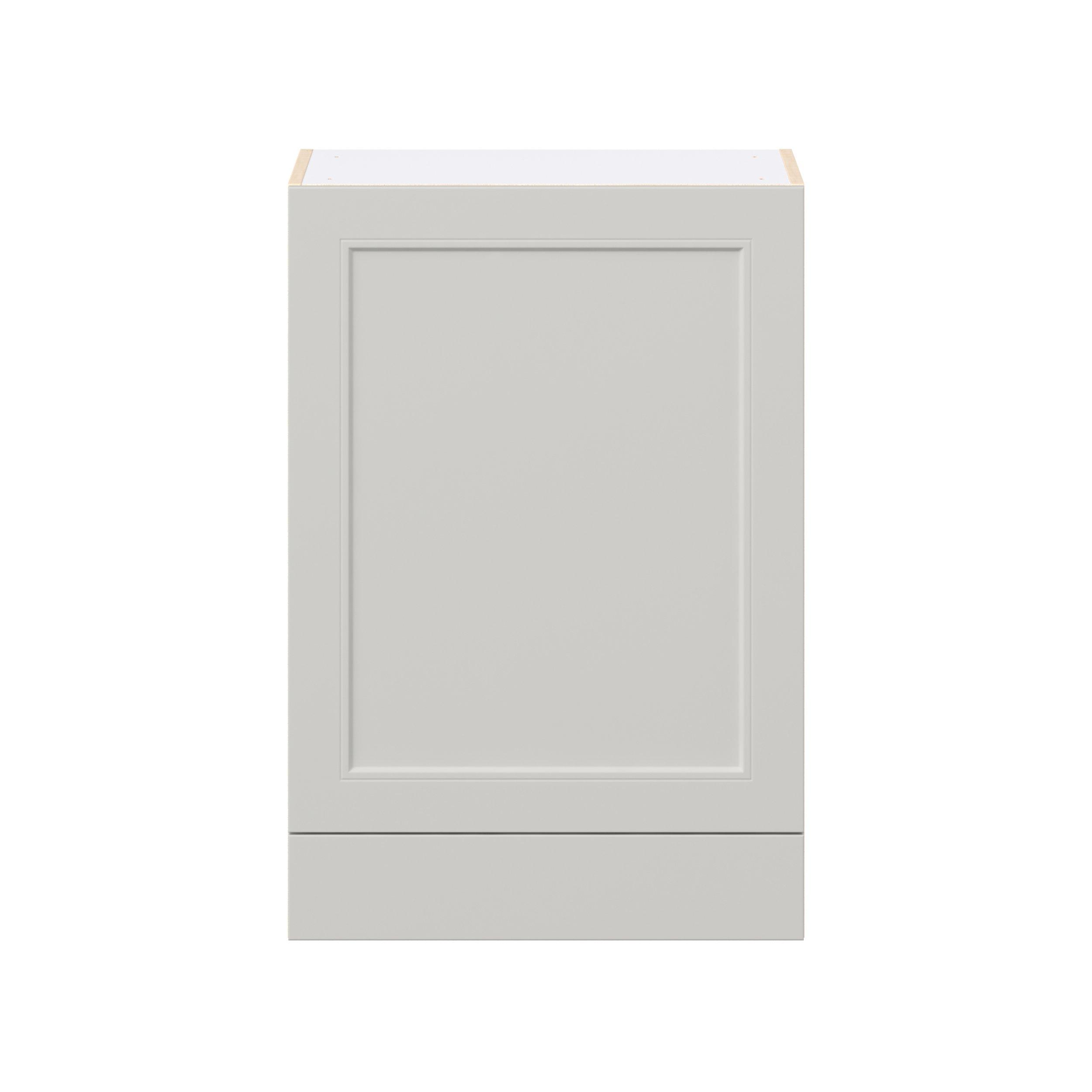 Lenox 24 in. Painted Light Gray Door and Drawer Wall Cabinet