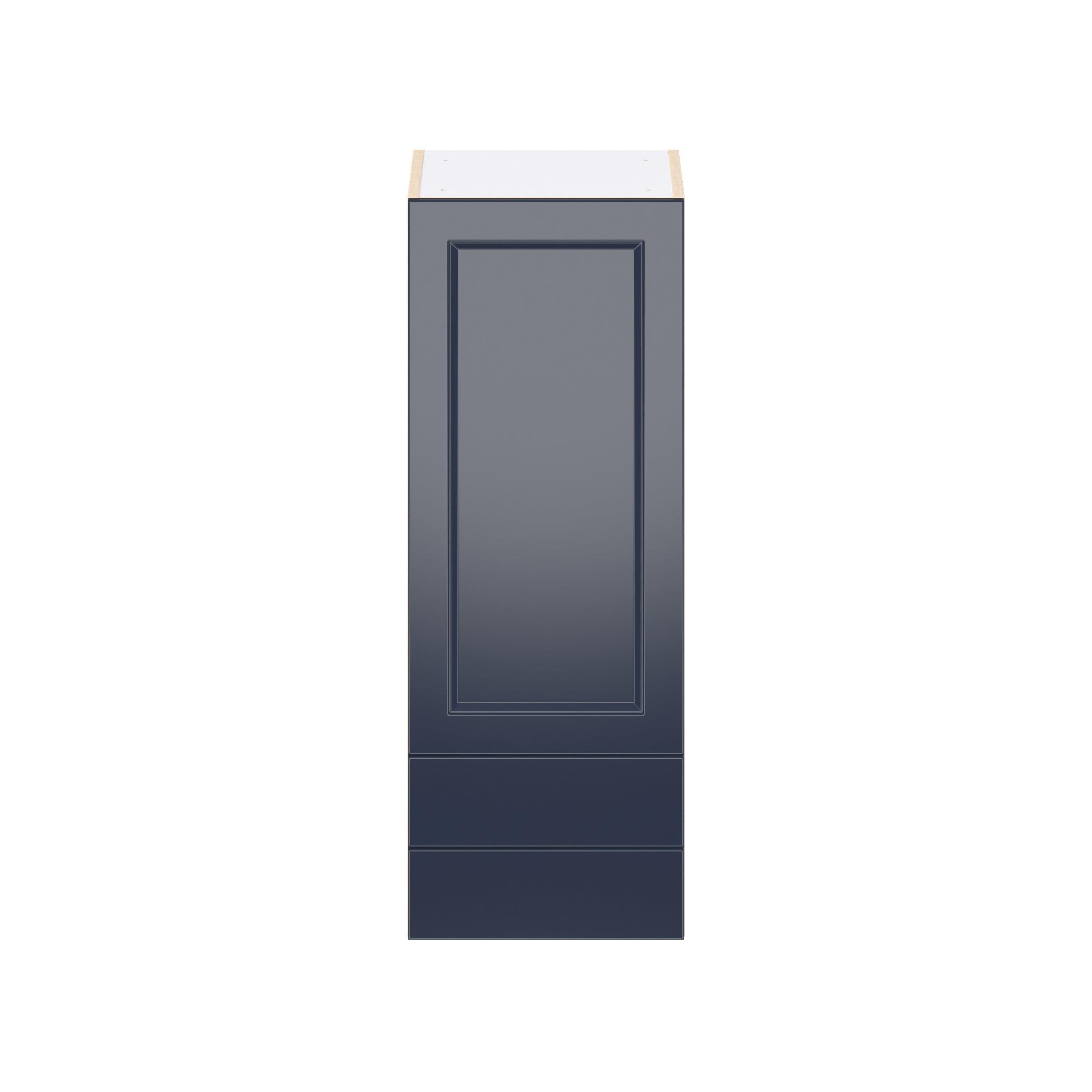 Peachtree 15 in. Painted Midnight Blue Door and Drawer Wall Cabinet