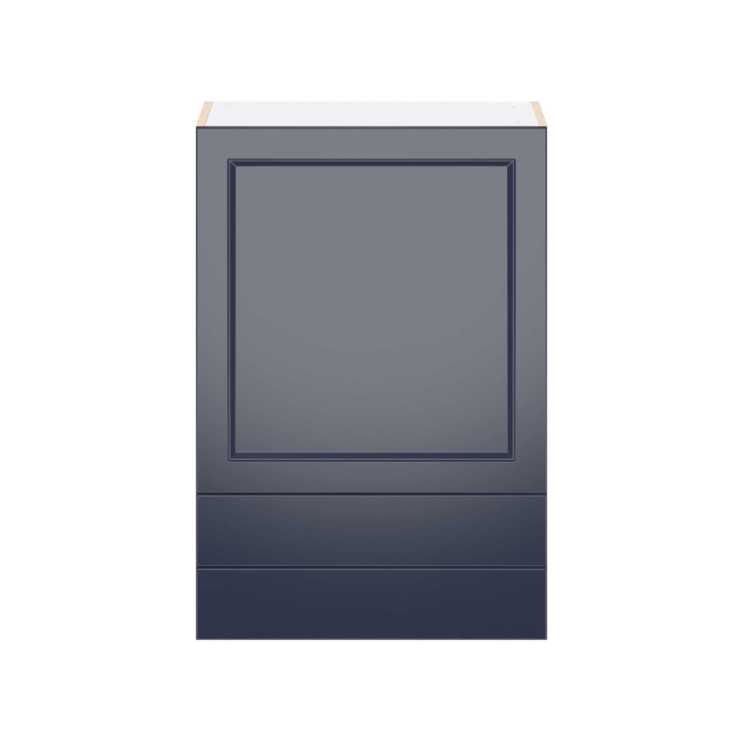 Peachtree 24 in. Painted Midnight Blue Door and Drawer Wall Cabinet