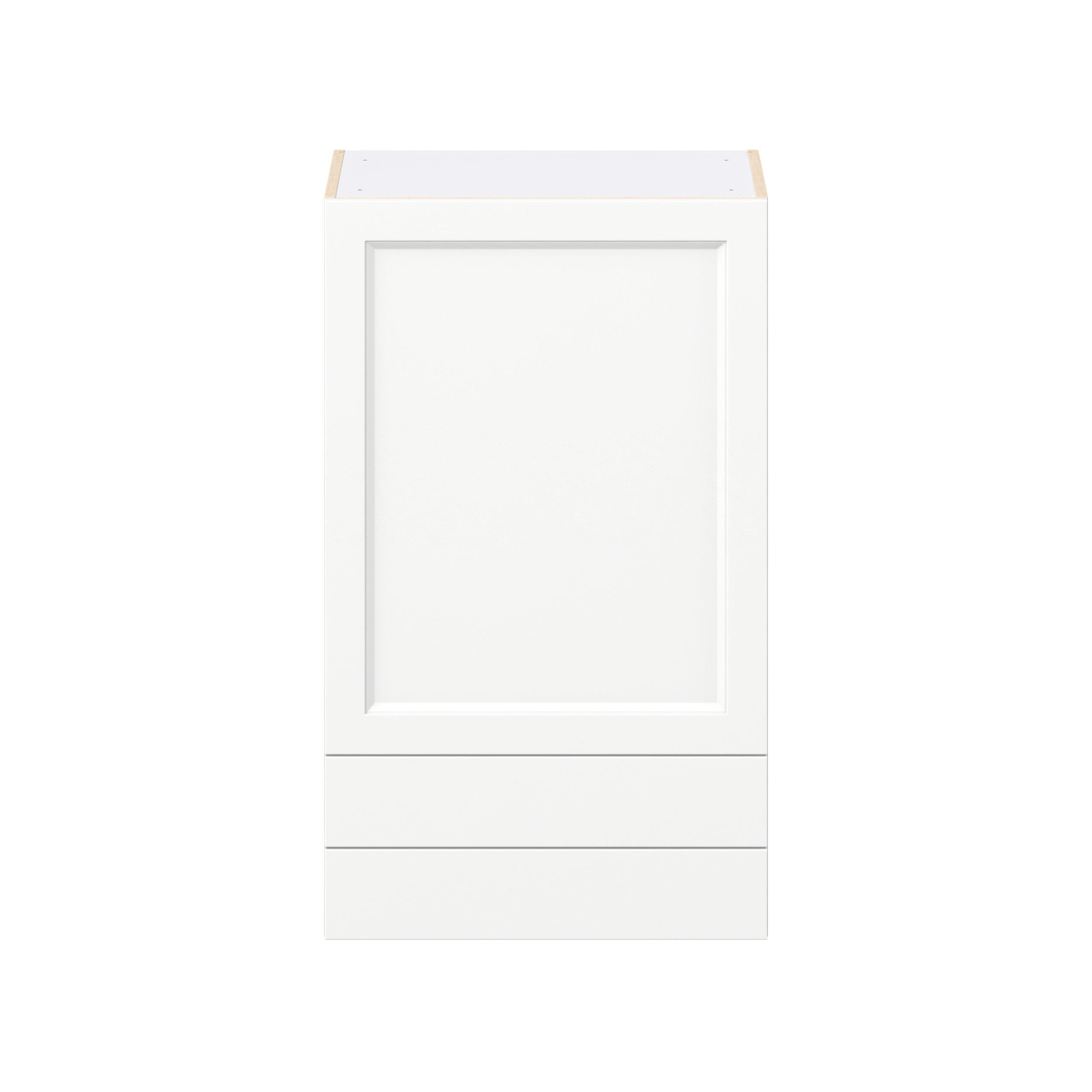 Peachtree 24 in. Painted Bright White Door and Drawer Wall Cabinet
