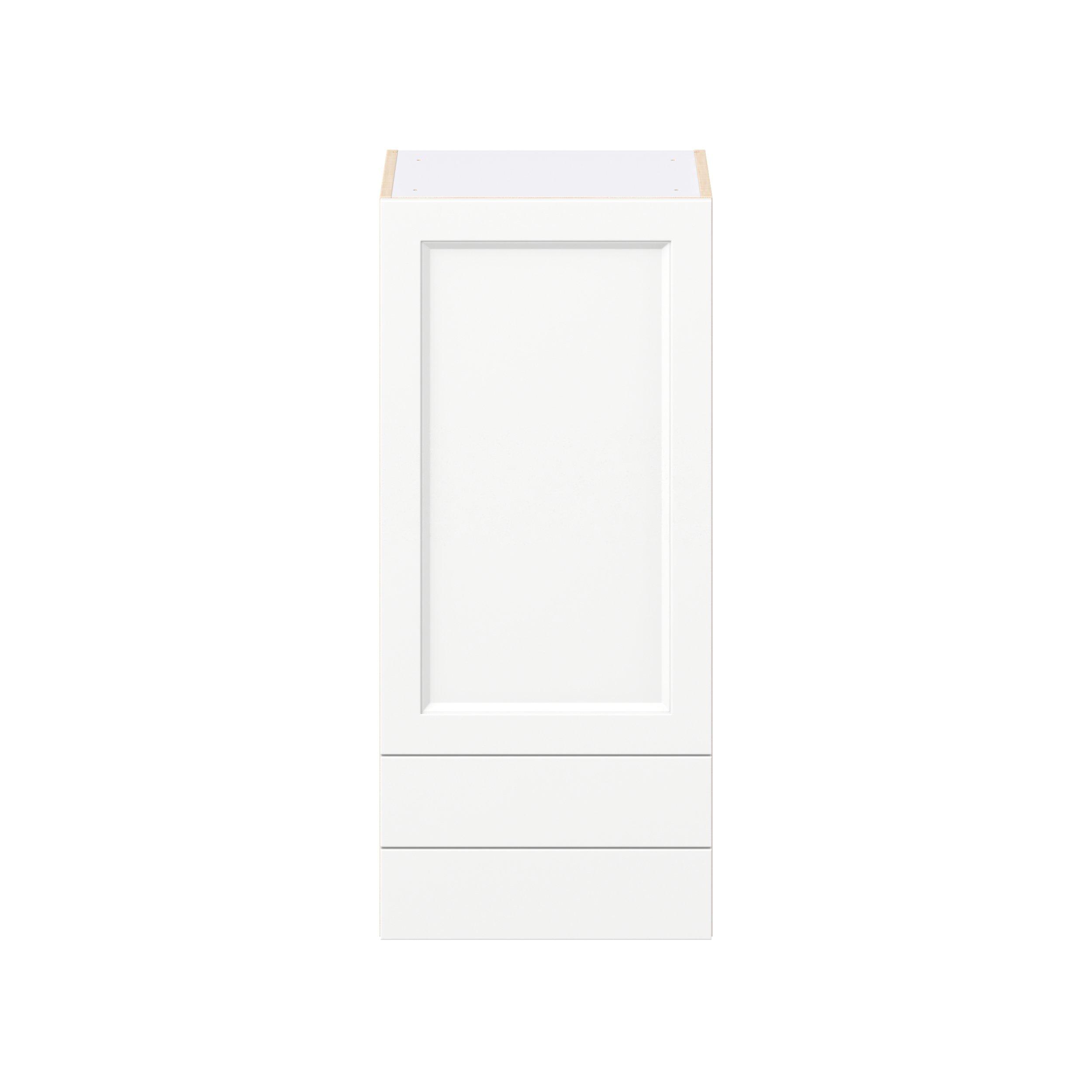 Peachtree 18 in. Painted Bright White Door and Drawer Wall Cabinet