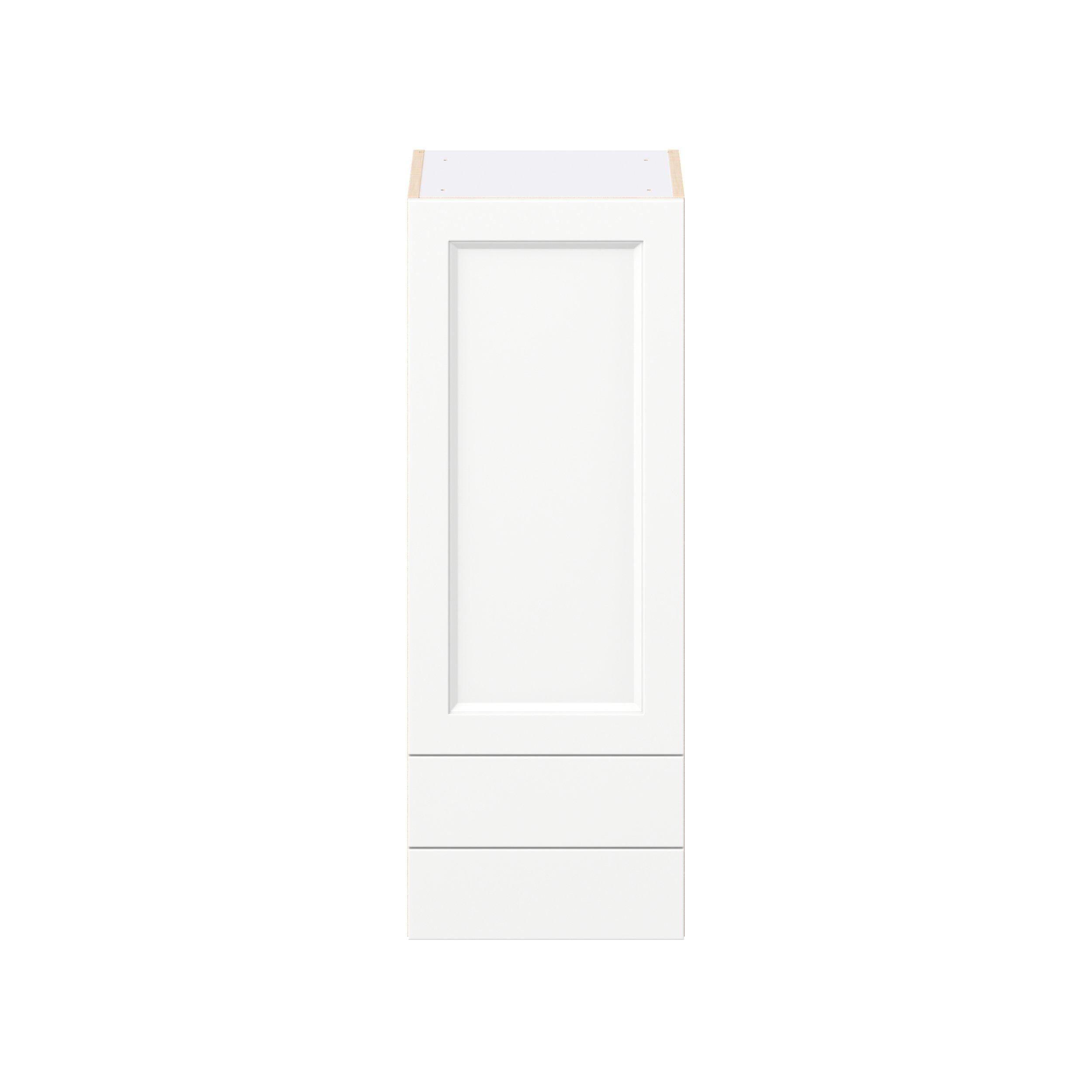 Peachtree 15 in. Painted Bright White Door and Drawer Wall Cabinet