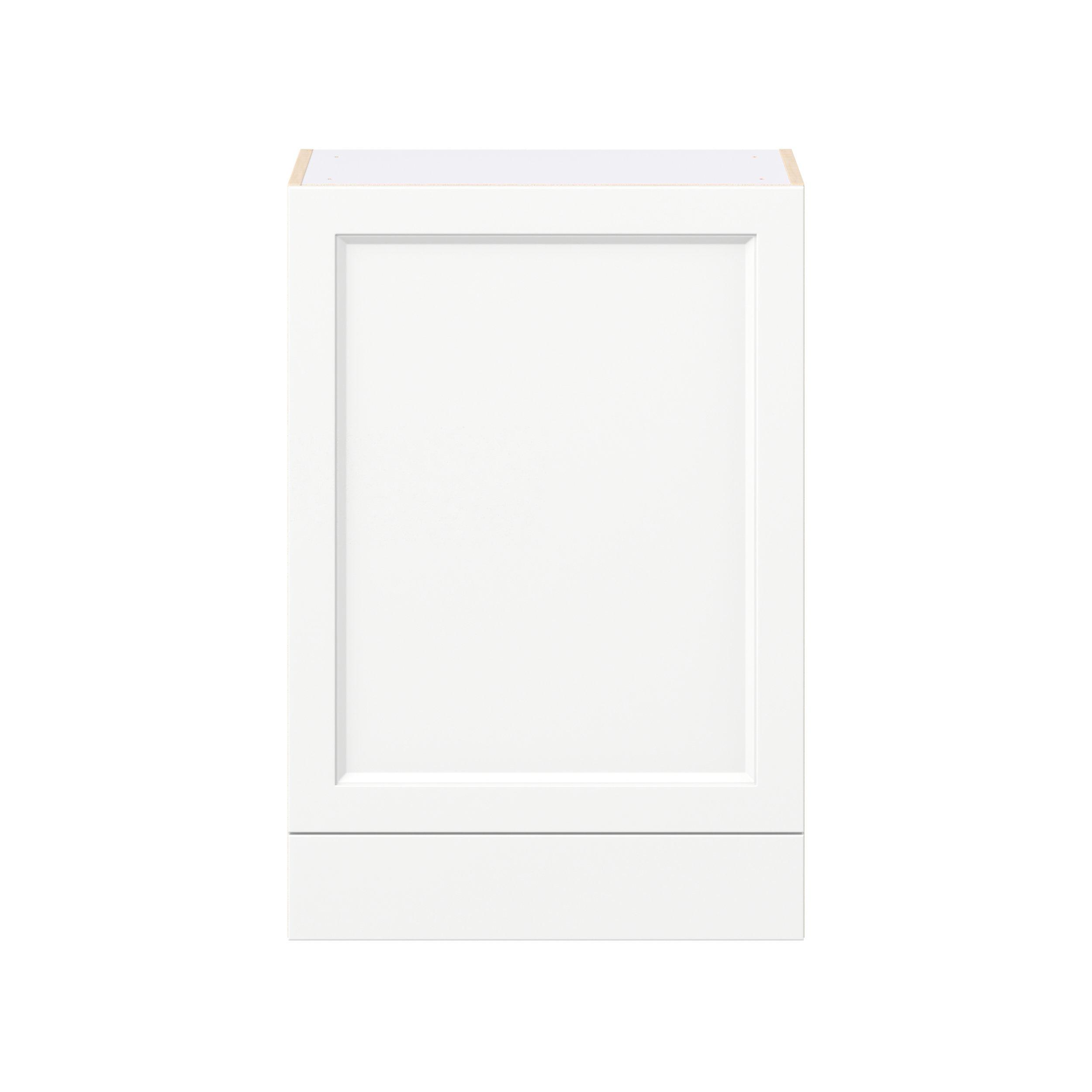 Peachtree 24 in. Painted Bright White Door and Drawer Wall Cabinet