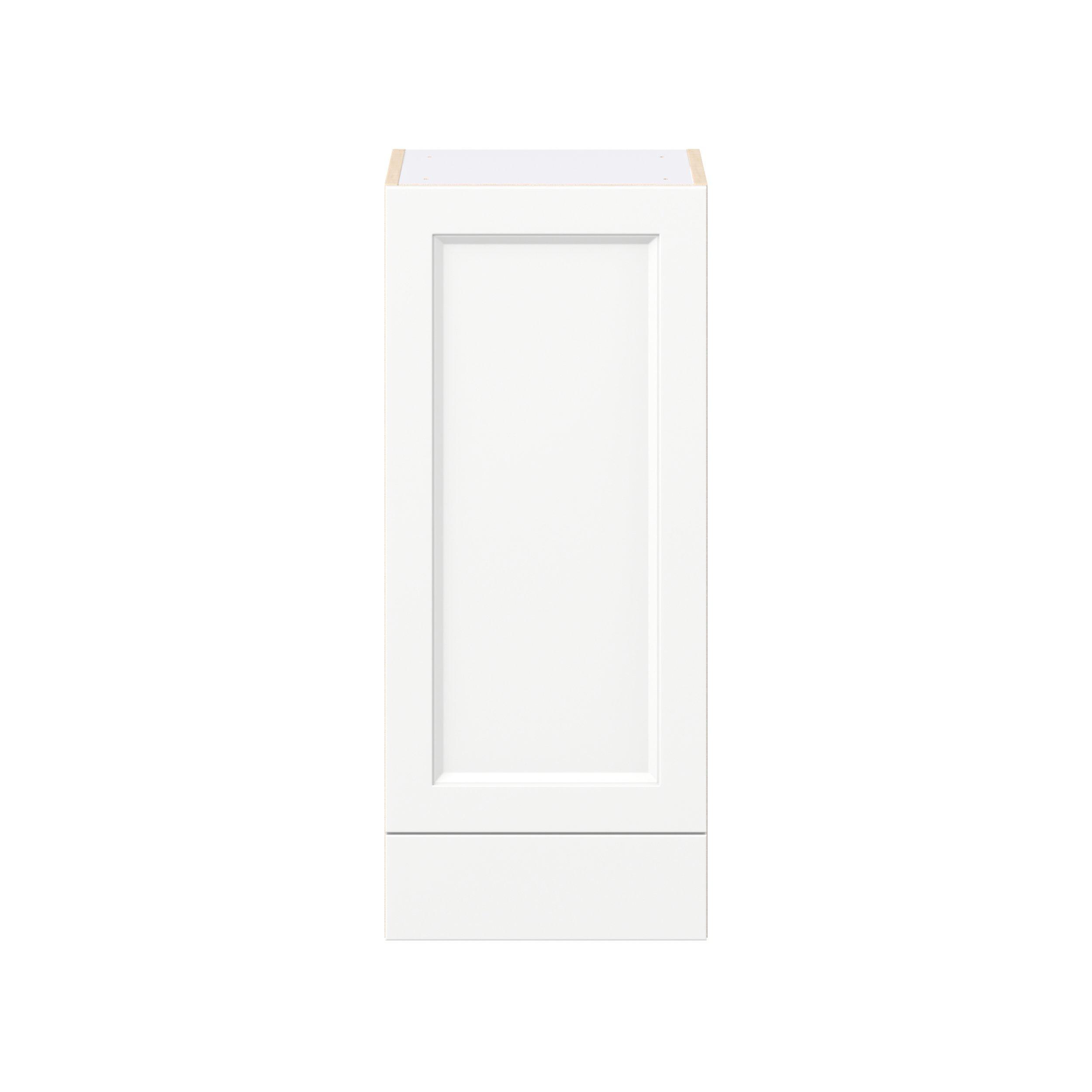 Peachtree 15 in. Painted Bright White Door and Drawer Wall Cabinet