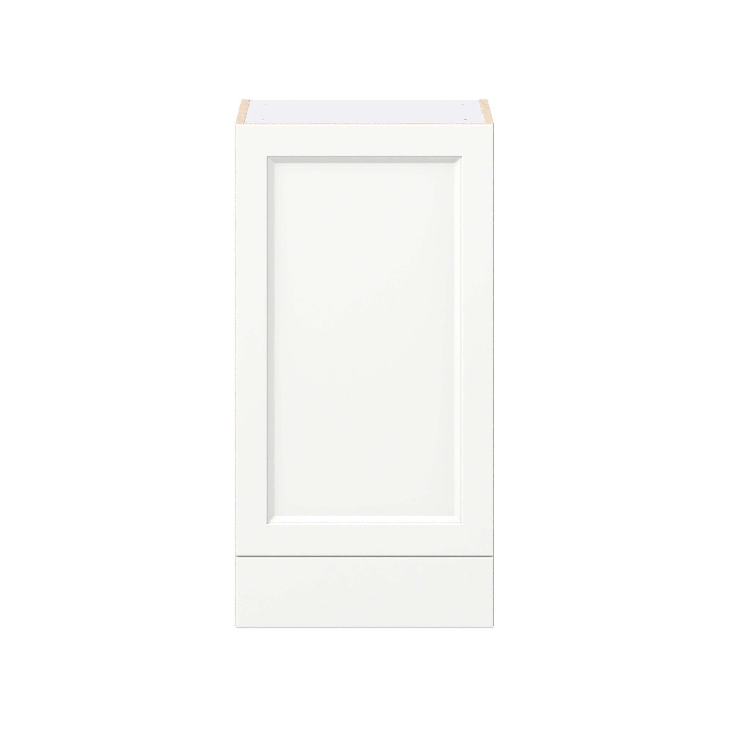 Peachtree 18 in. Painted Bright White Door and Drawer Wall Cabinet
