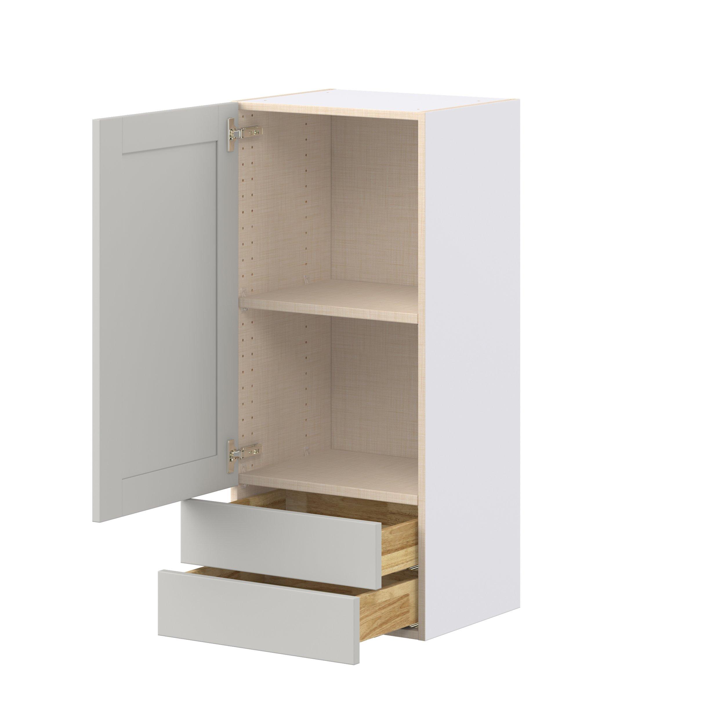 Summerhill 18 in. Light Gray Door and Drawer Wall Cabinet