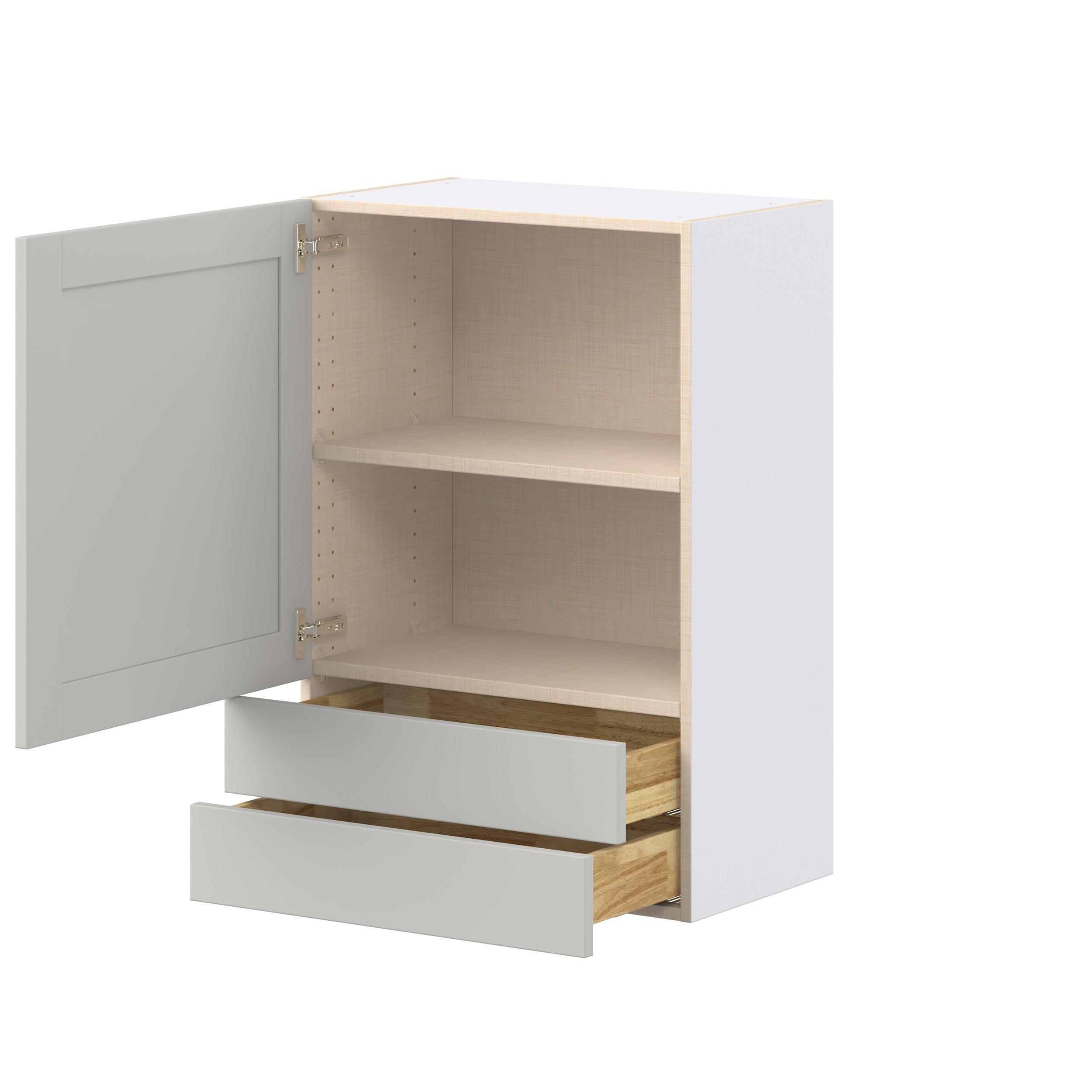 Summerhill 24 in. Light Gray Door and Drawer Wall Cabinet