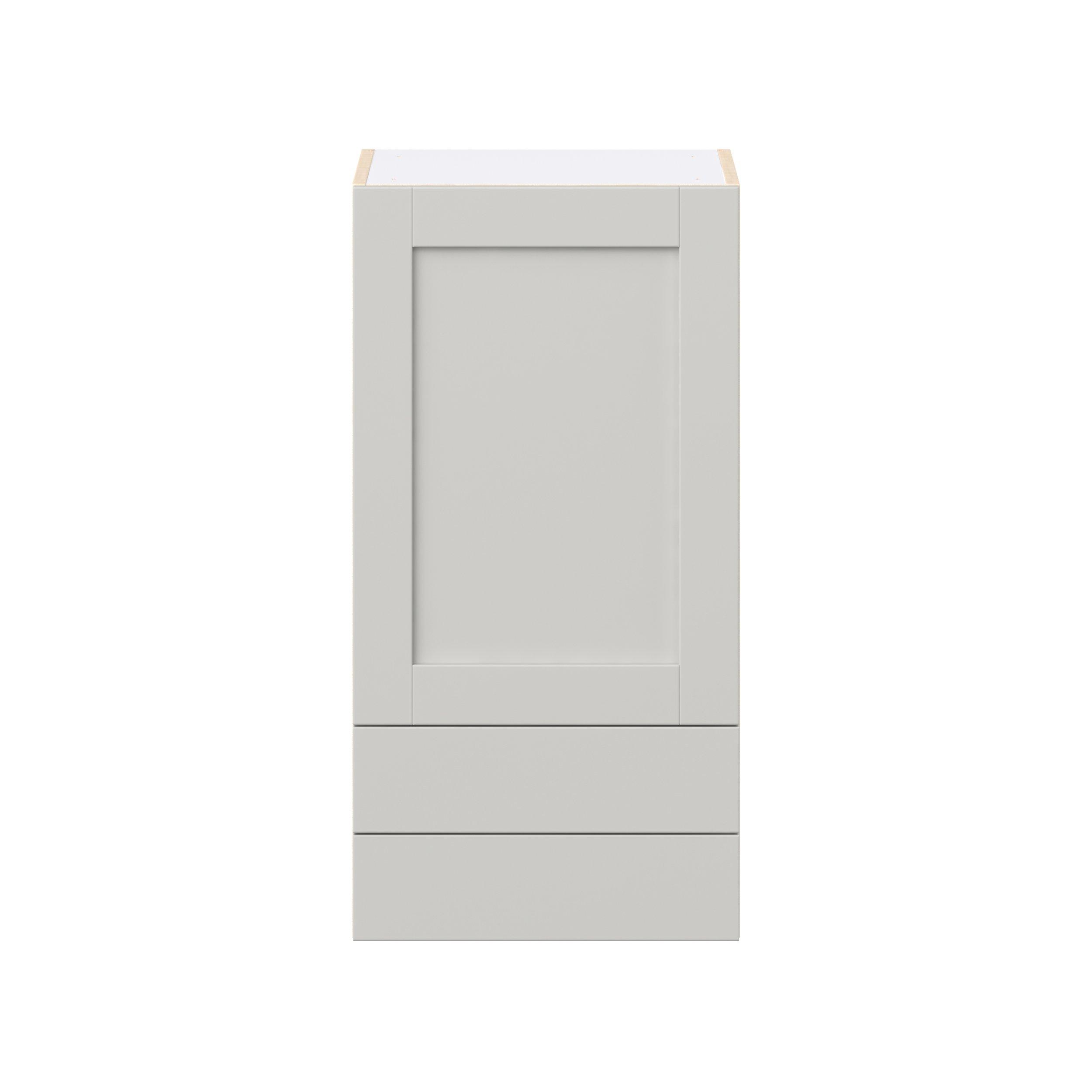 Summerhill 18 in. Light Gray Door and Drawer Wall Cabinet