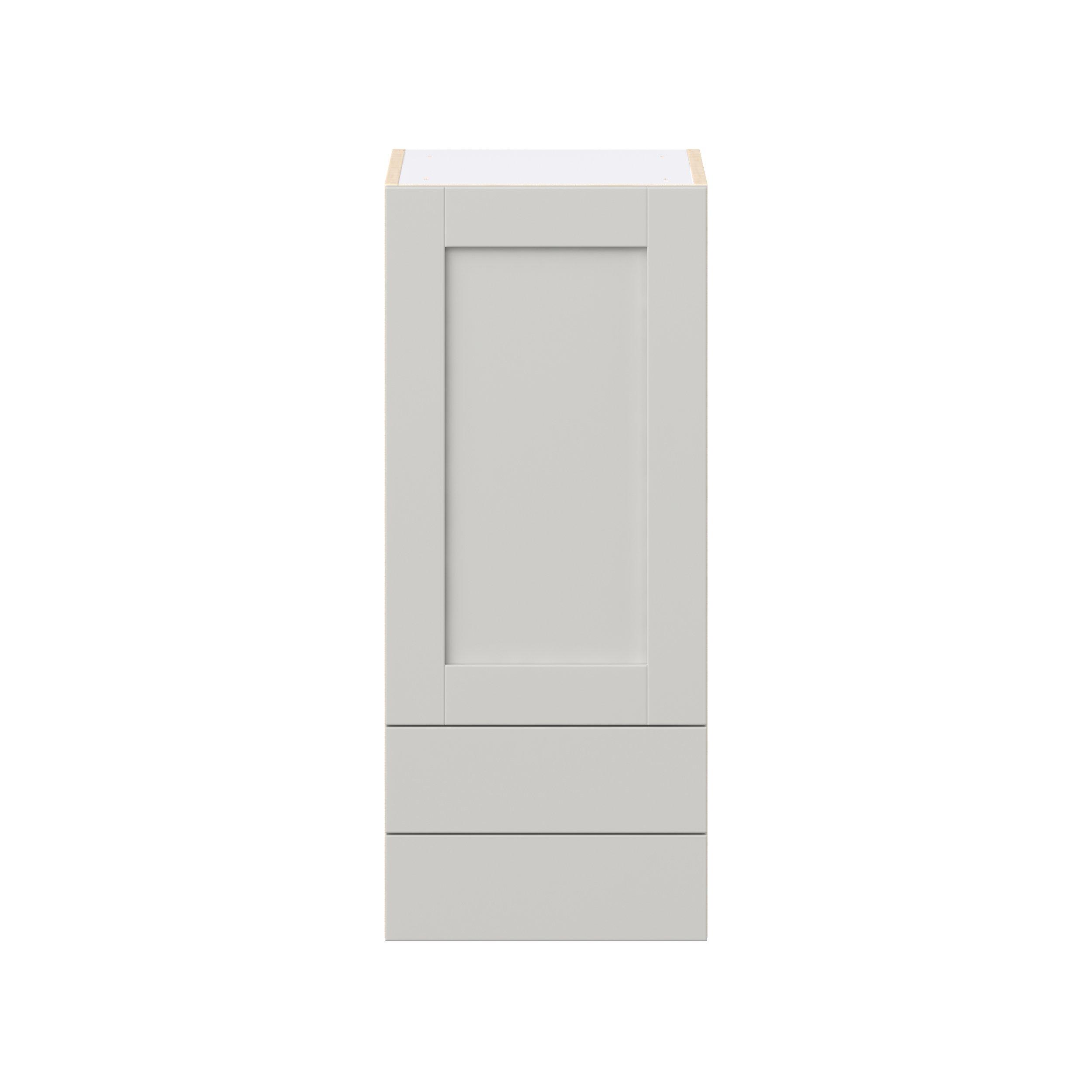 Summerhill 15 in. Light Gray Door and Drawer Wall Cabinet