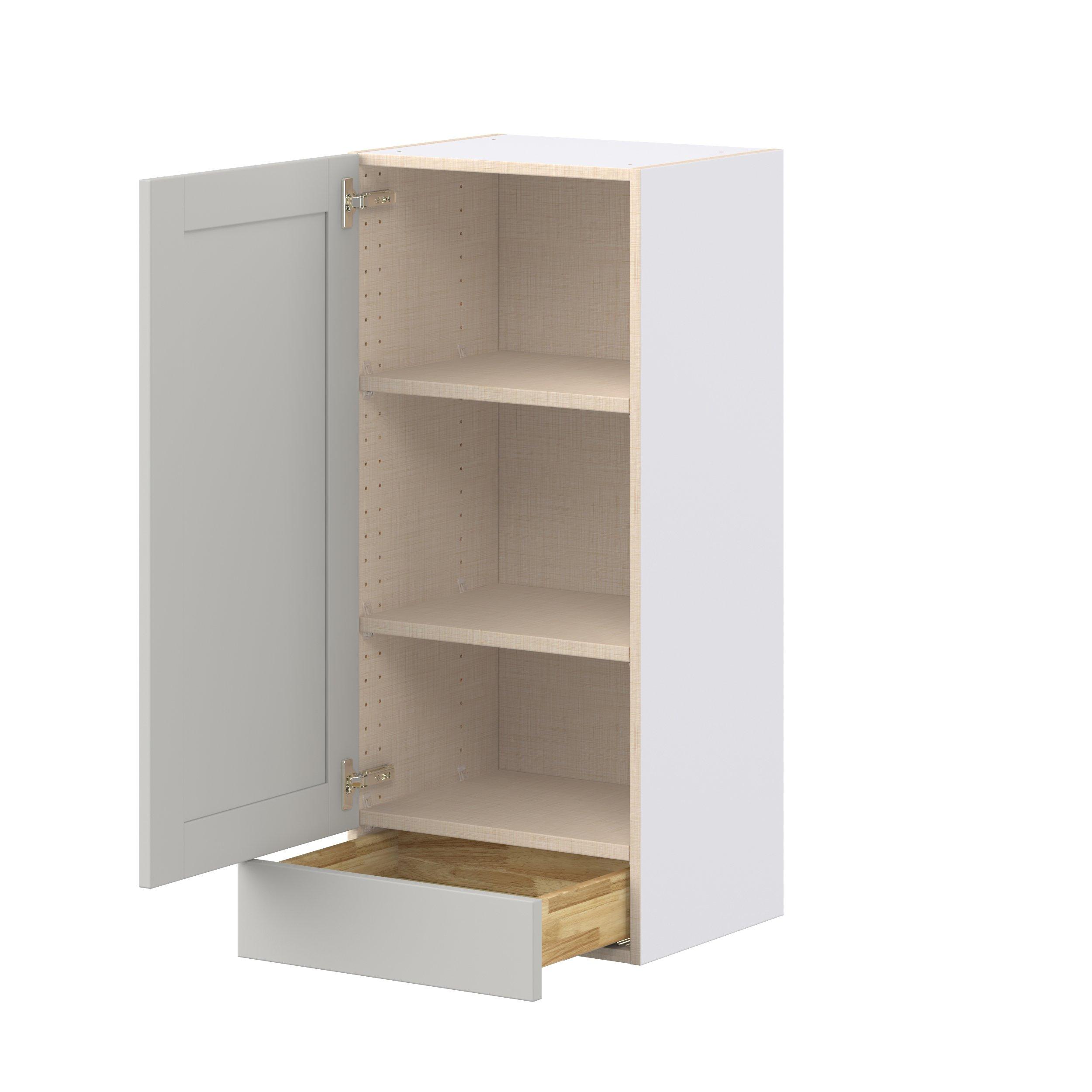 Summerhill 18 in. Light Gray Door and Drawer Wall Cabinet