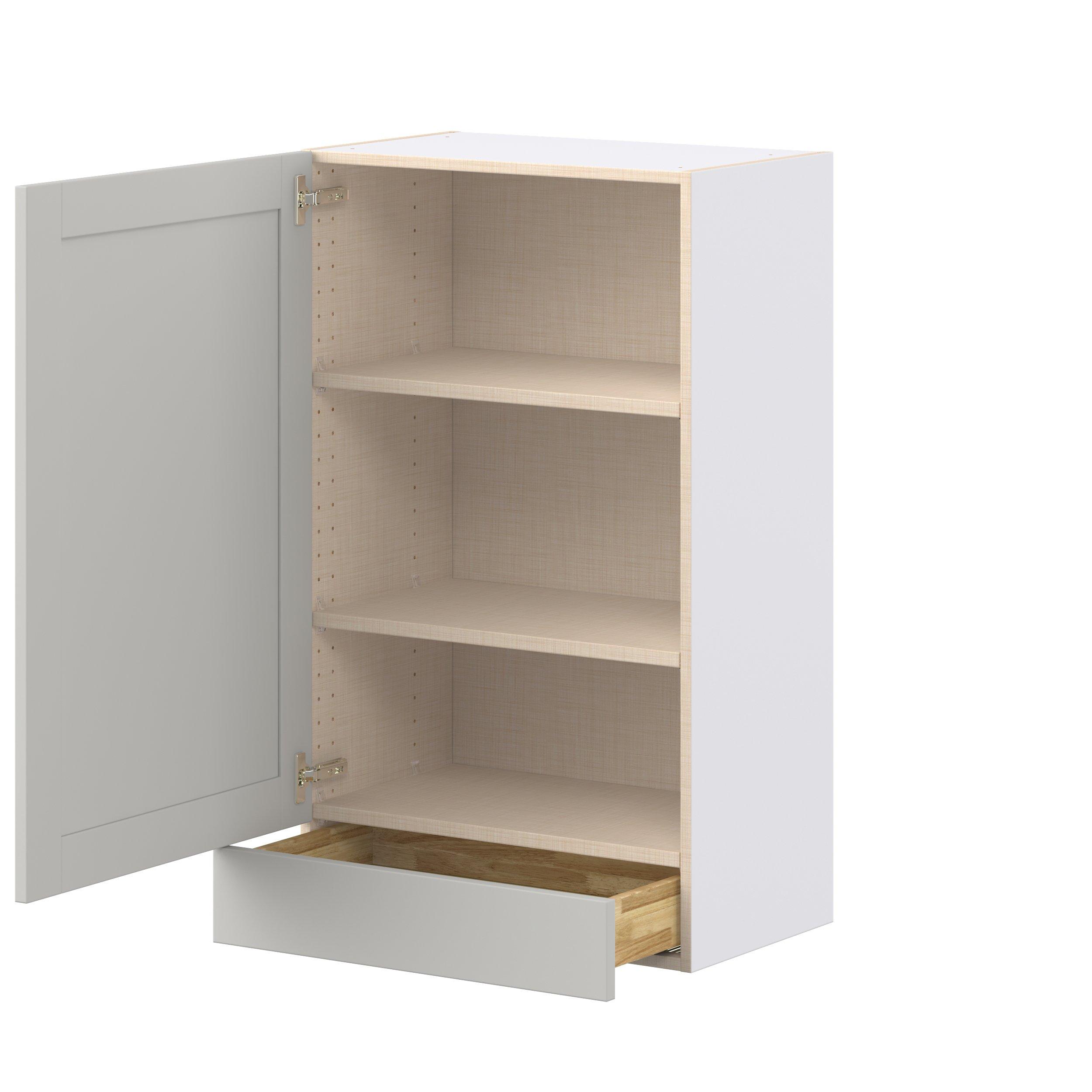 Summerhill 24 in. Light Gray Door and Drawer Wall Cabinet