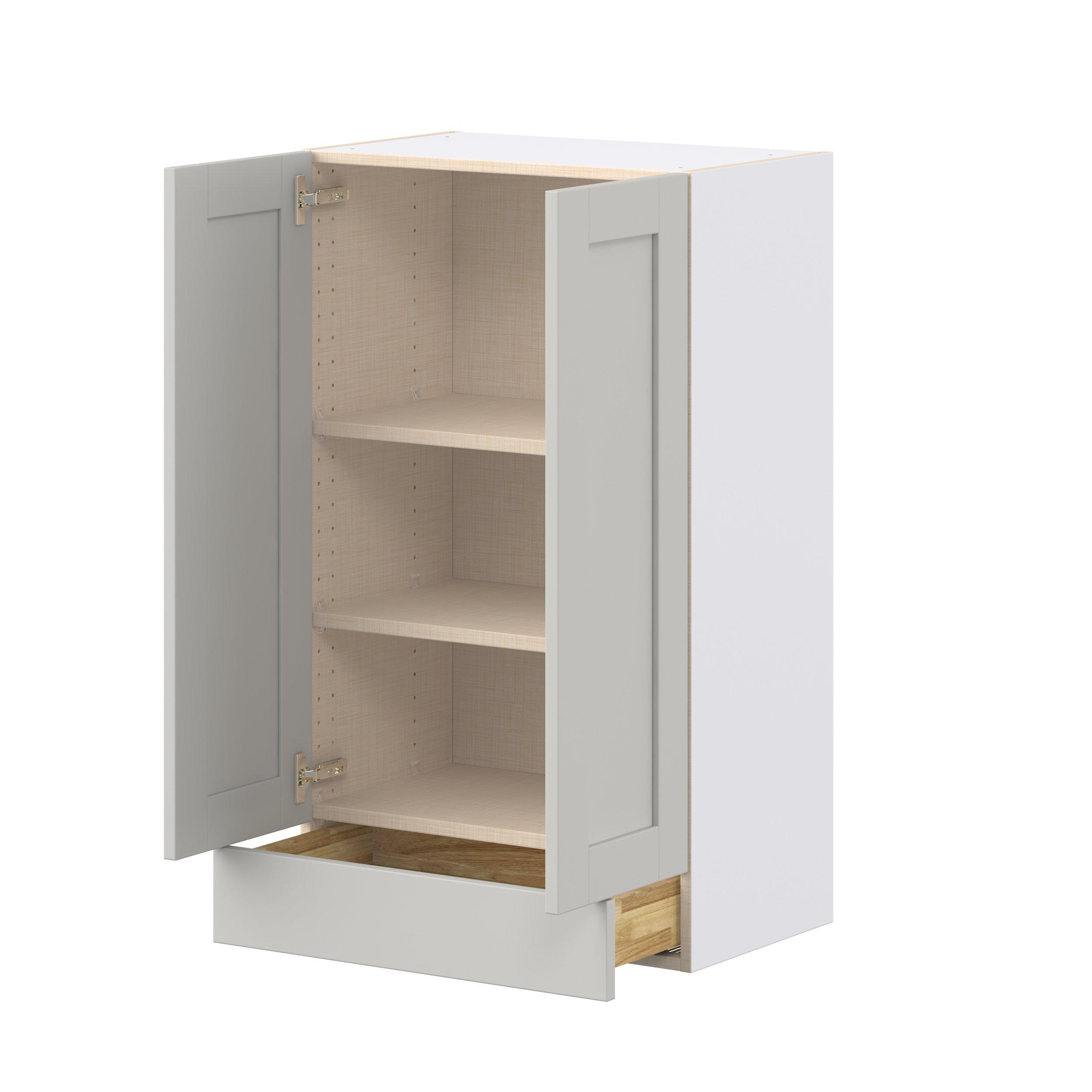 Summerhill 24 in. Light Gray Door and Drawer Wall Cabinet