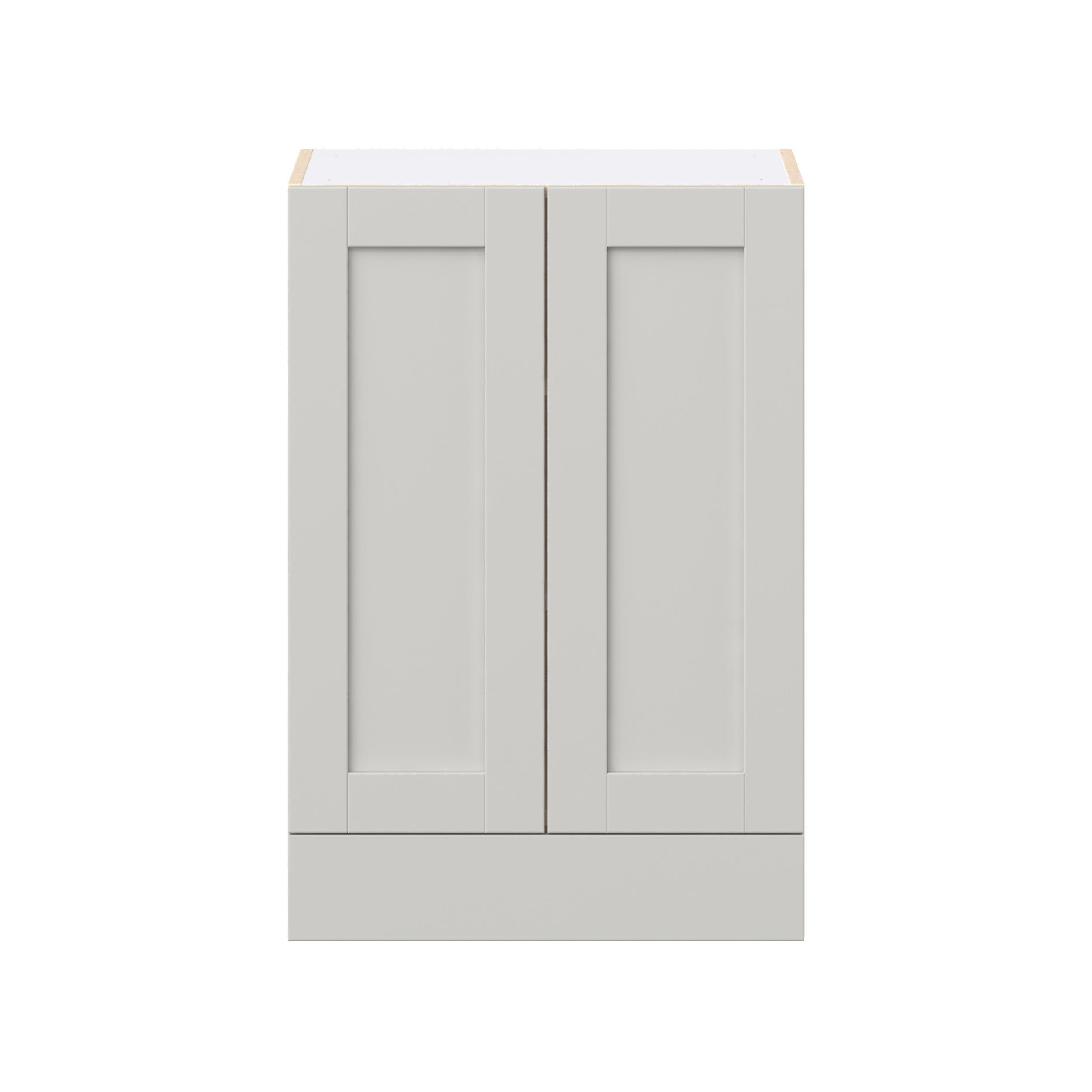 Summerhill 24 in. Light Gray Door and Drawer Wall Cabinet