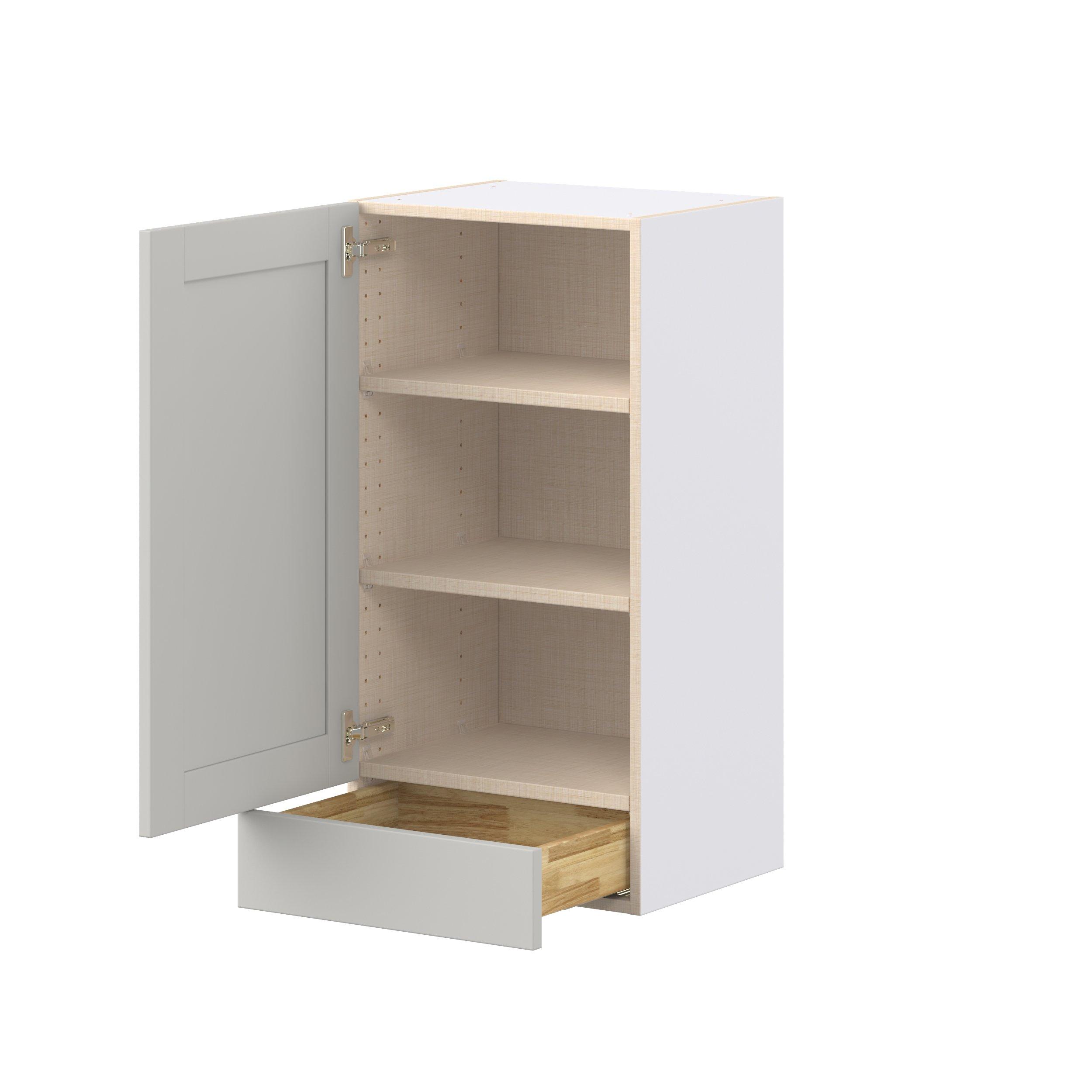Summerhill 18 in. Light Gray Door and Drawer Wall Cabinet