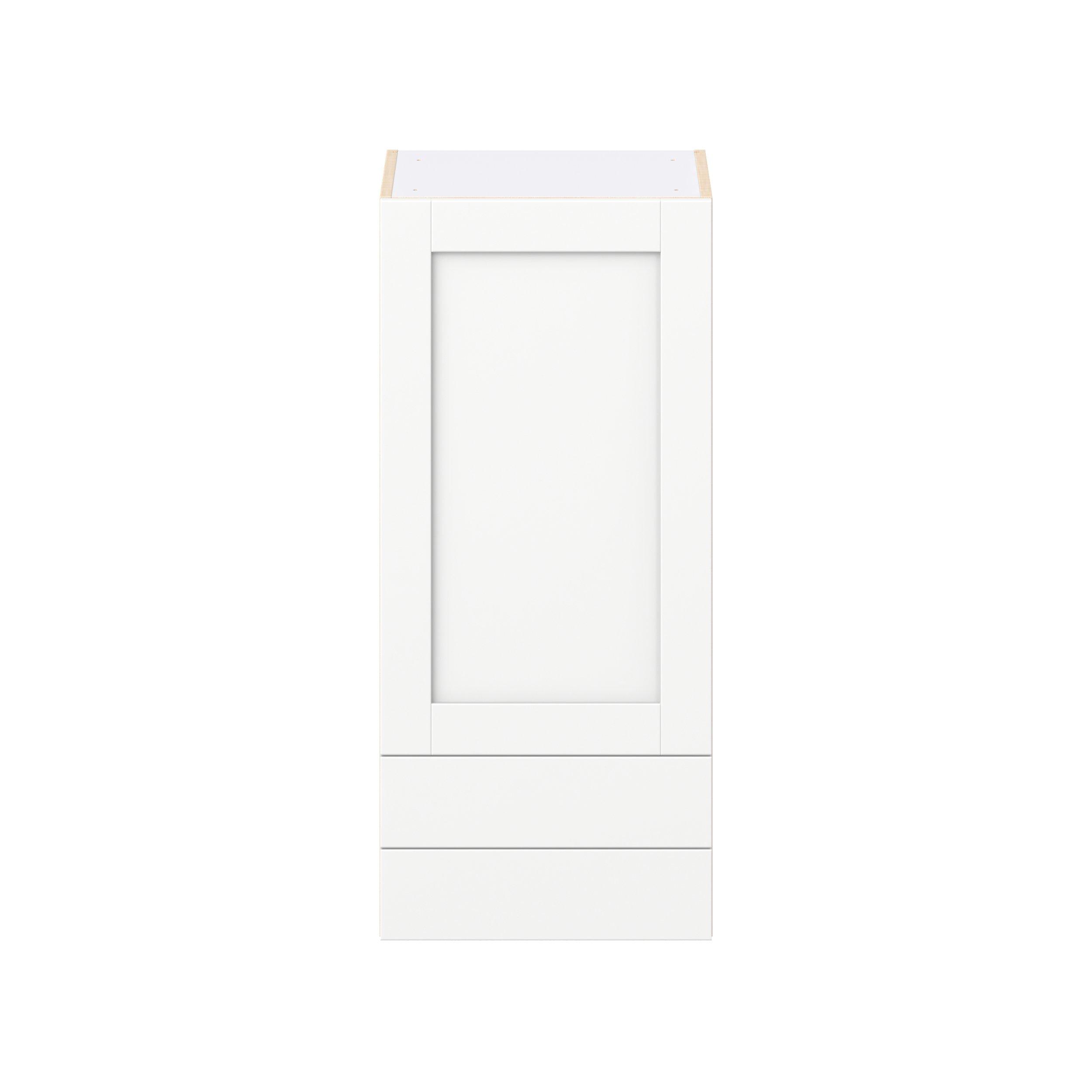 Summerhill 18 in. Bright White Door and Drawer Wall Cabinet
