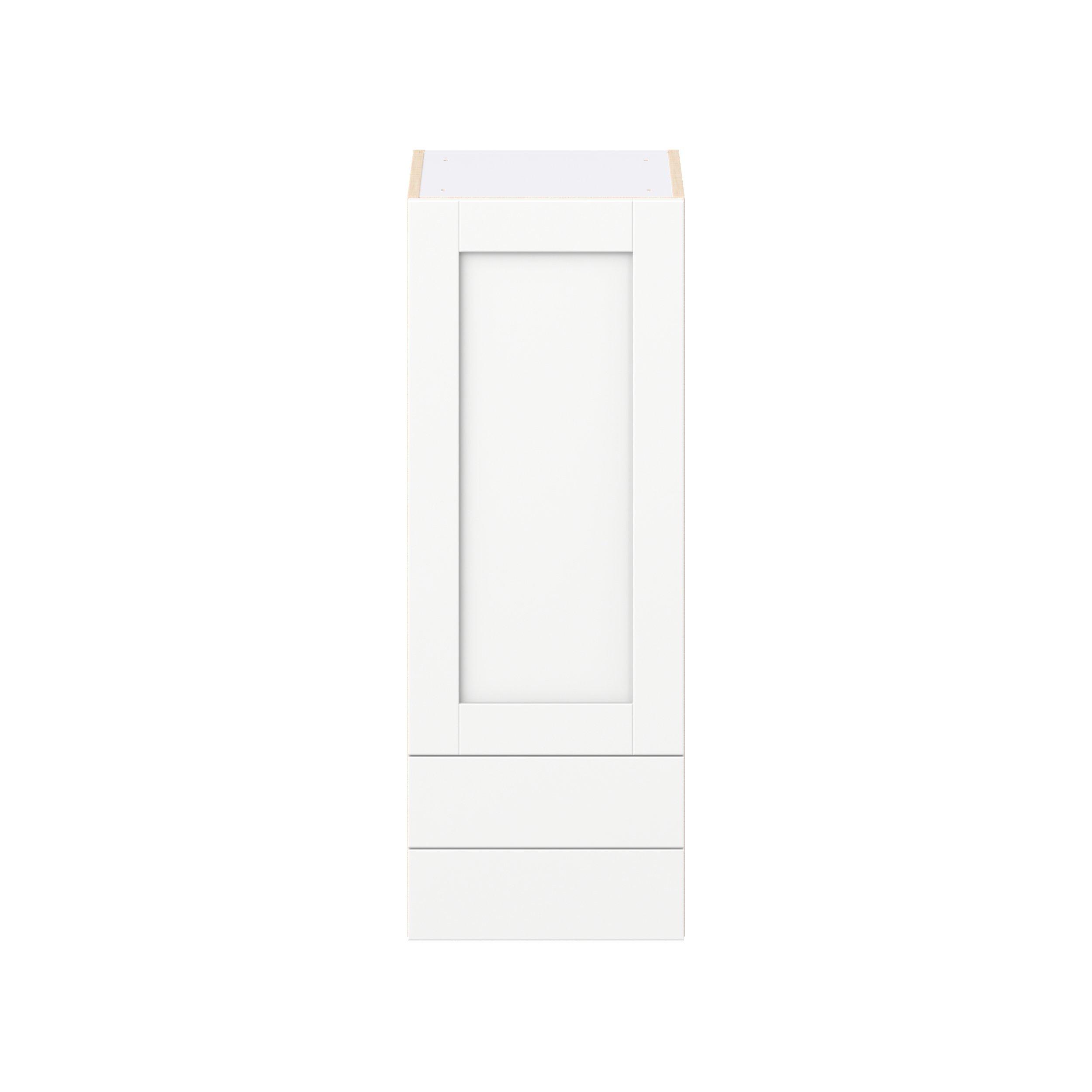 Summerhill 15 in. Bright White Door and Drawer Wall Cabinet