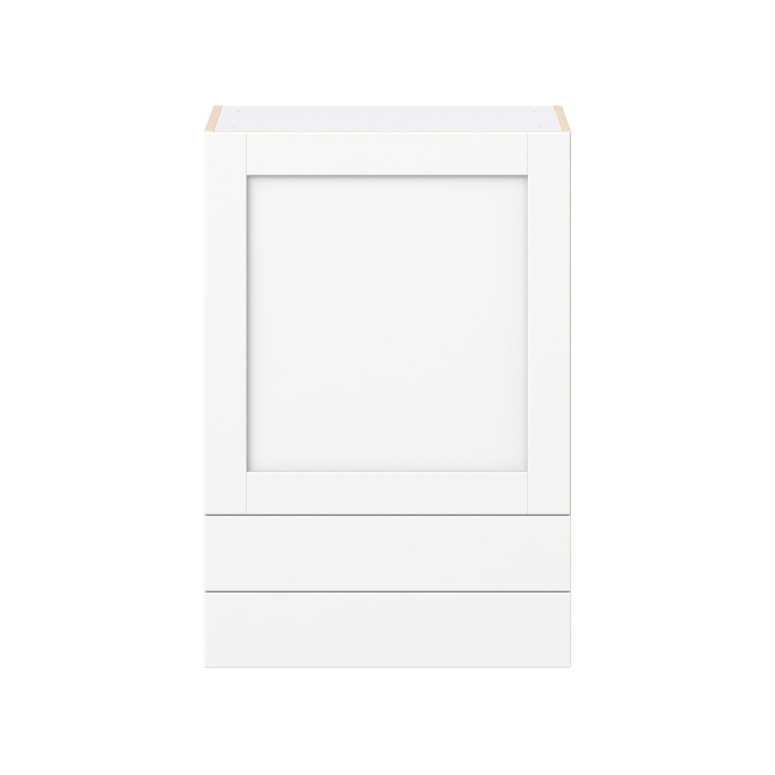 Summerhill 24 in. Bright White Door and Drawer Wall Cabinet