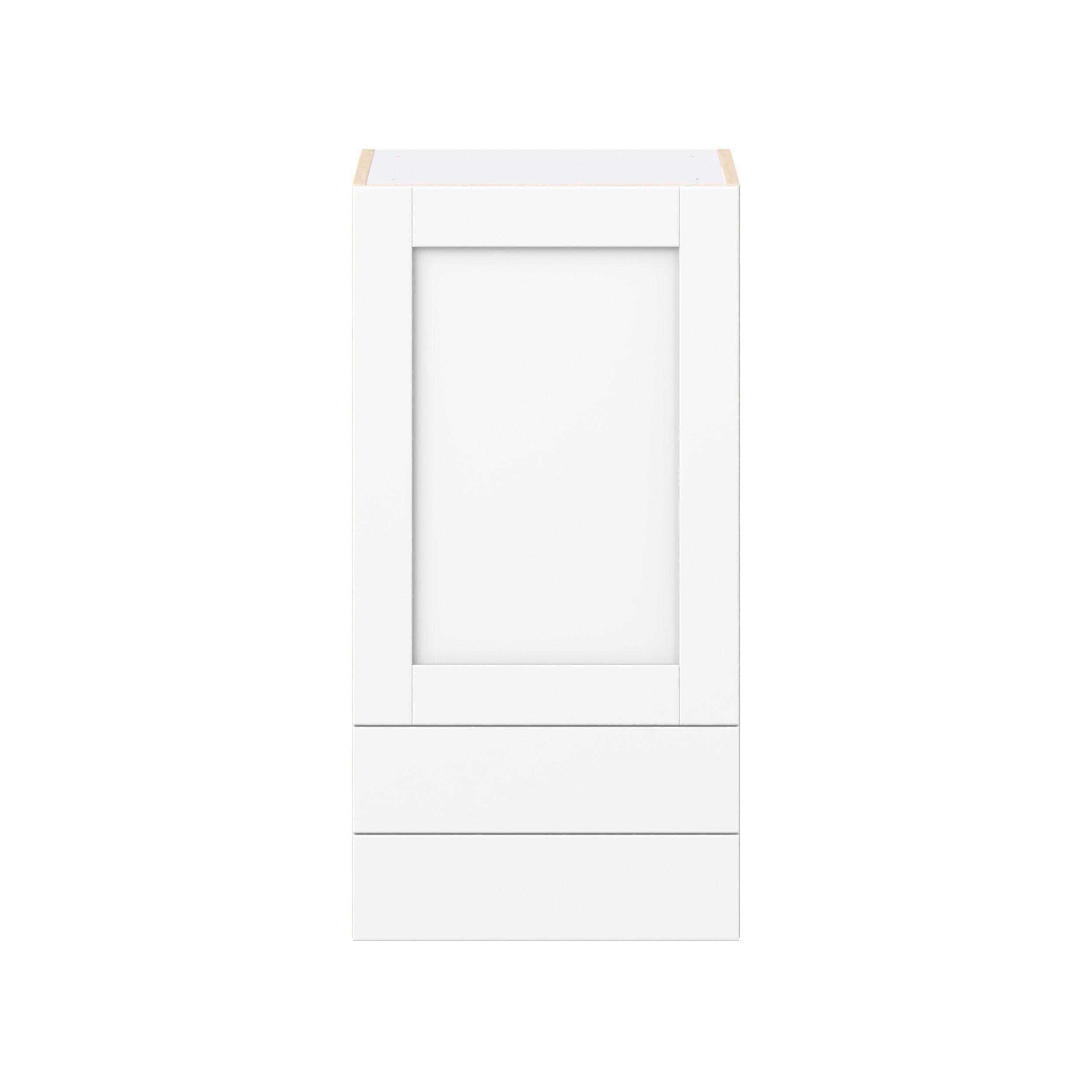 Summerhill 18 in. Bright White Door and Drawer Wall Cabinet