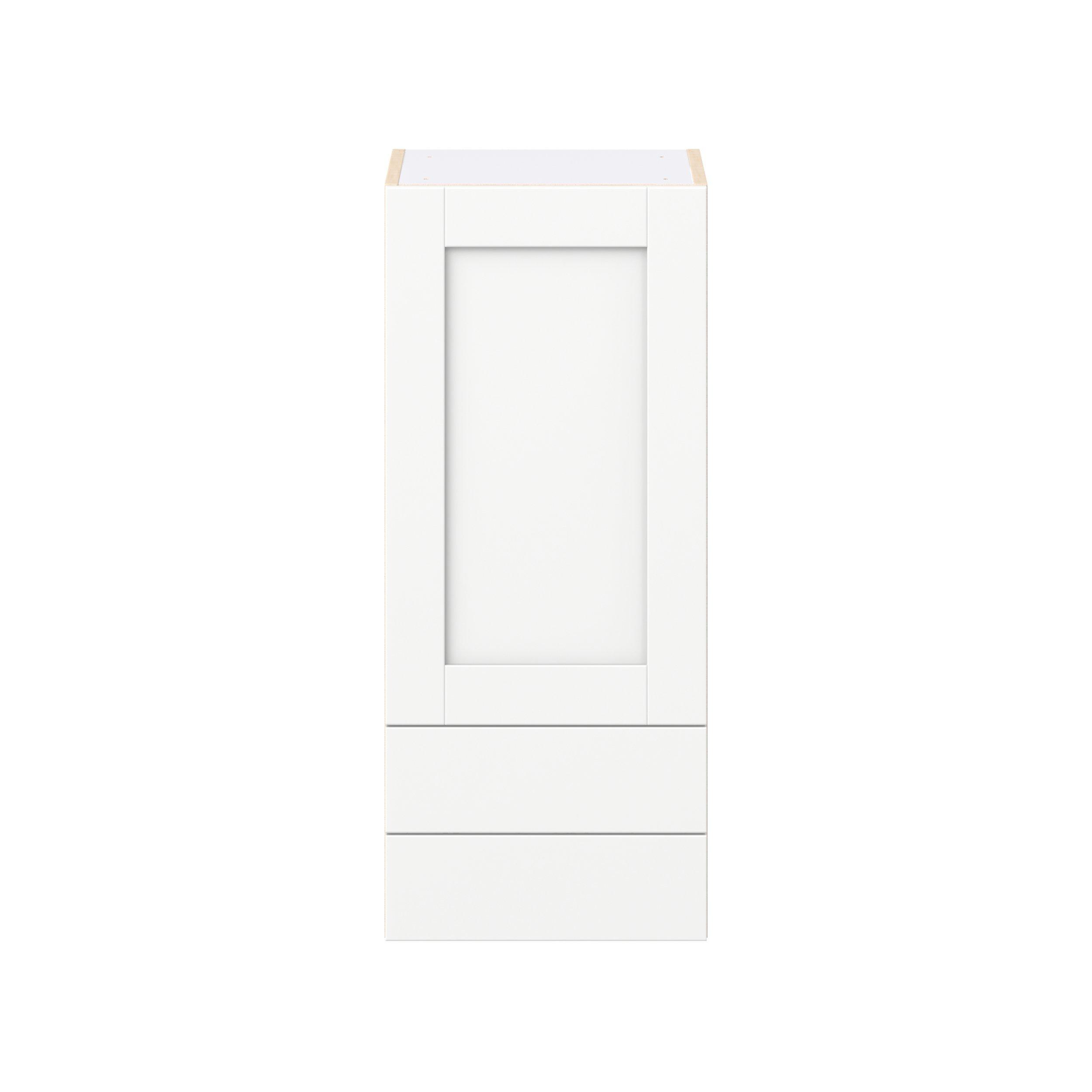 Summerhill 15 in. Bright White Door and Drawer Wall Cabinet