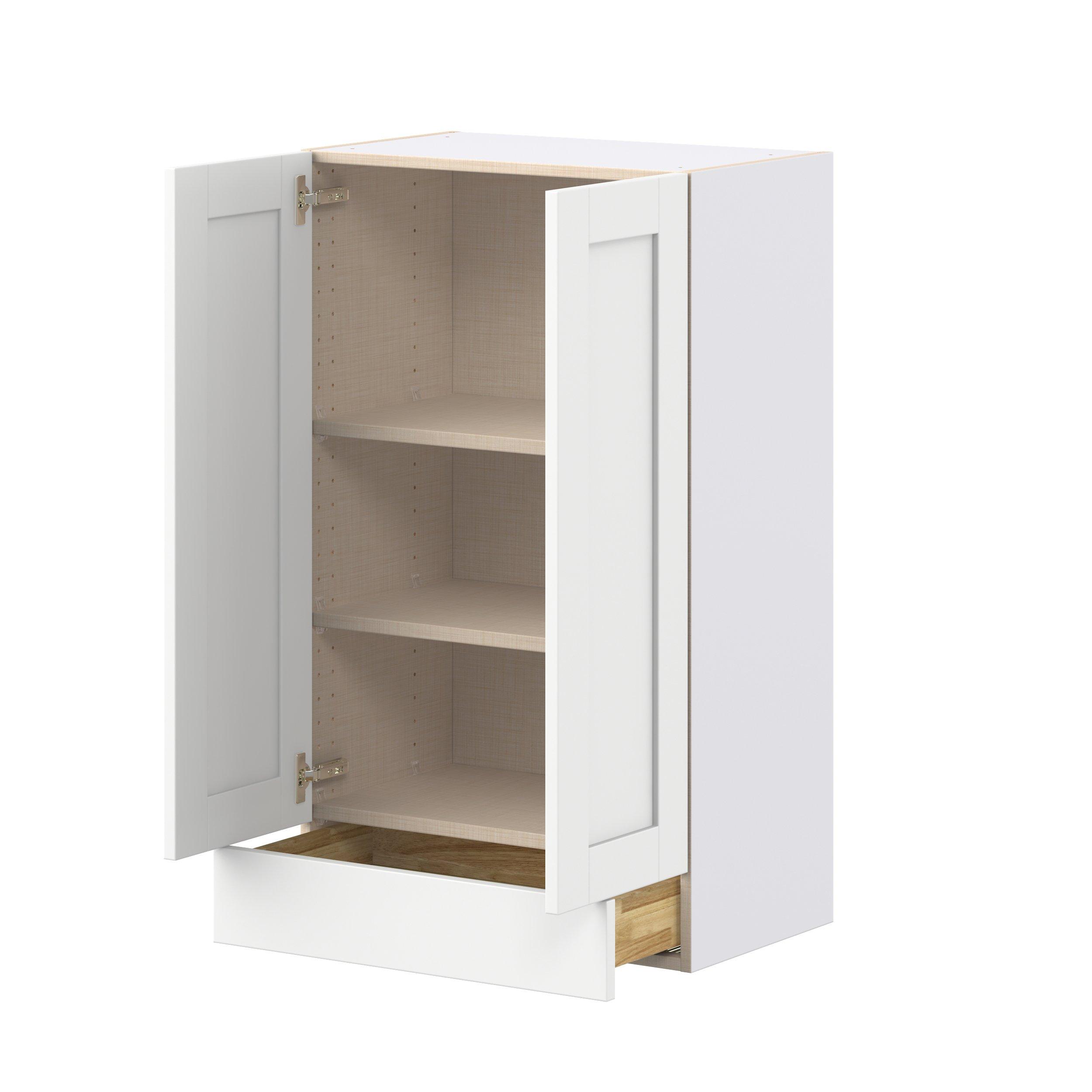Summerhill 24 in. Bright White Door and Drawer Wall Cabinet