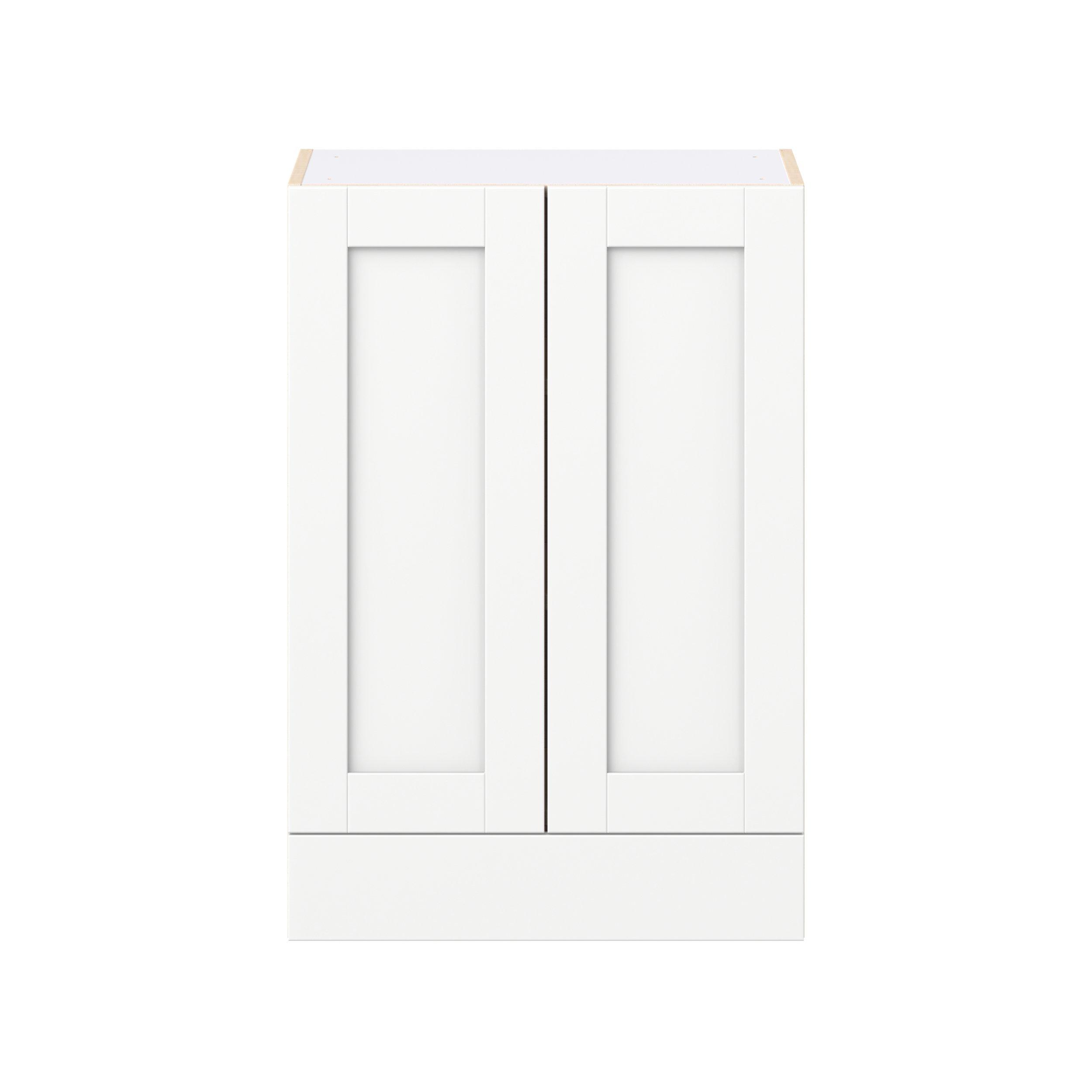 Summerhill 24 in. Bright White Door and Drawer Wall Cabinet