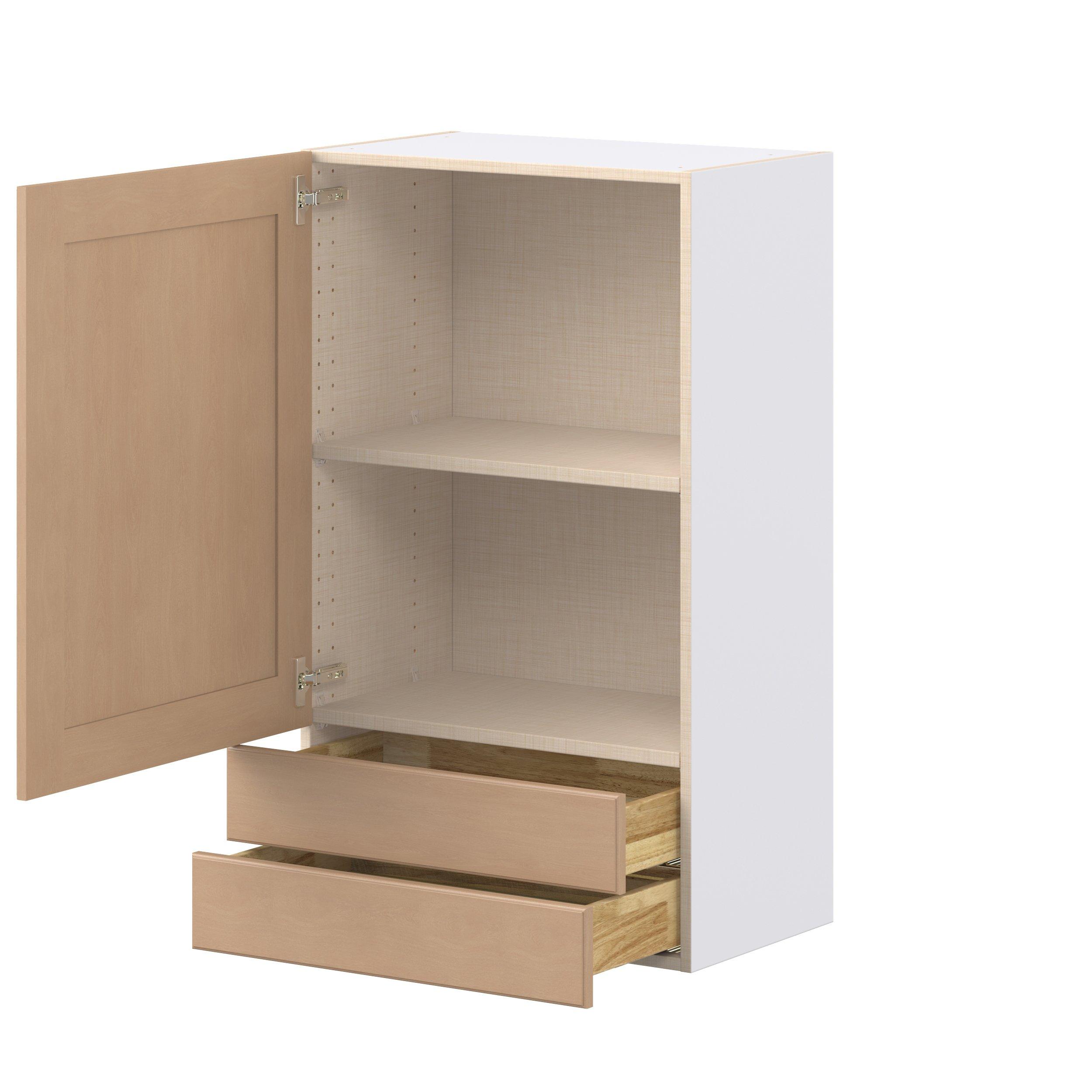 Sugarhill 24 in. Stained Sugar Cookie Door and Drawer Wall Cabinet