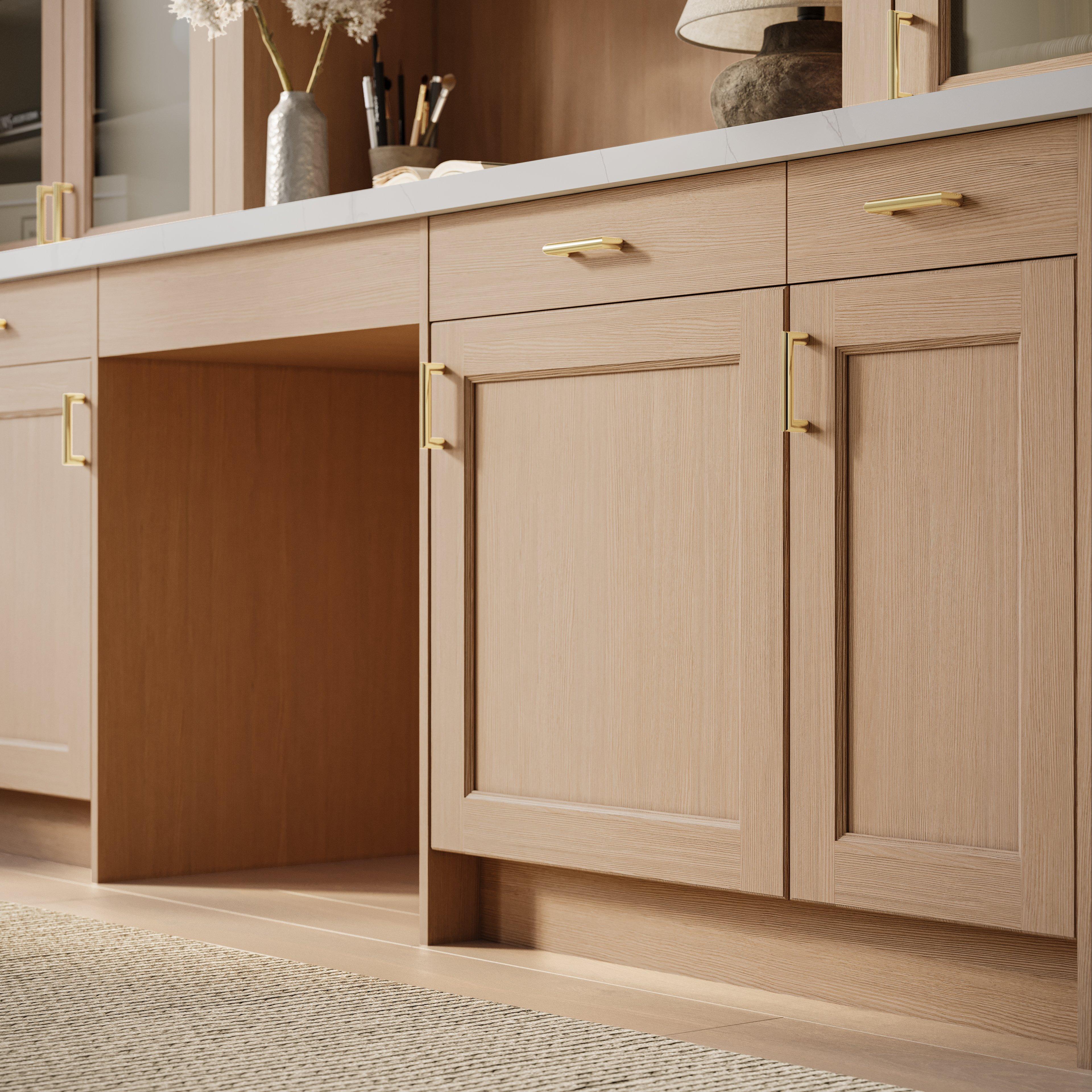 Sugarhill 18 in. Stained Sugar Cookie Door and Drawer Wall Cabinet