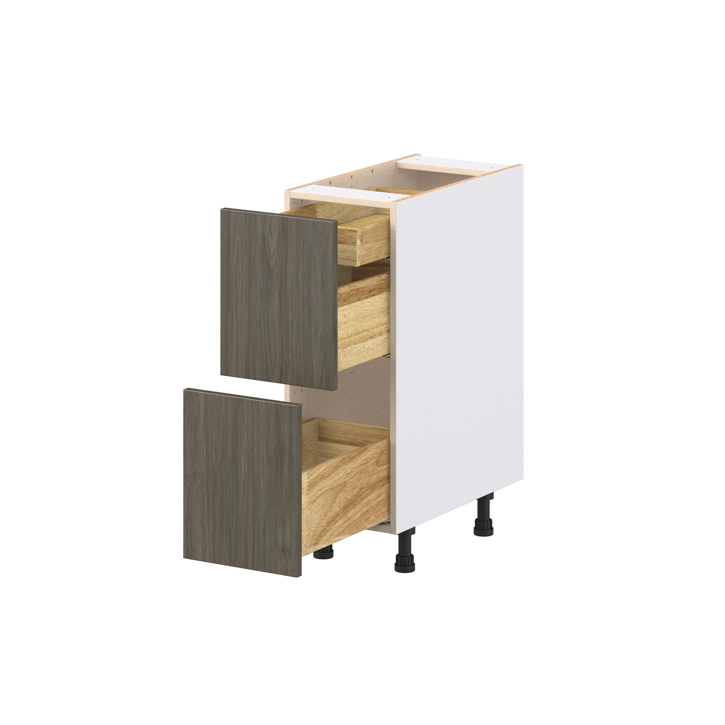 Glenwood 12 in. Burnt Walnut Base Cabinet with Inner Pull-Out Drawer