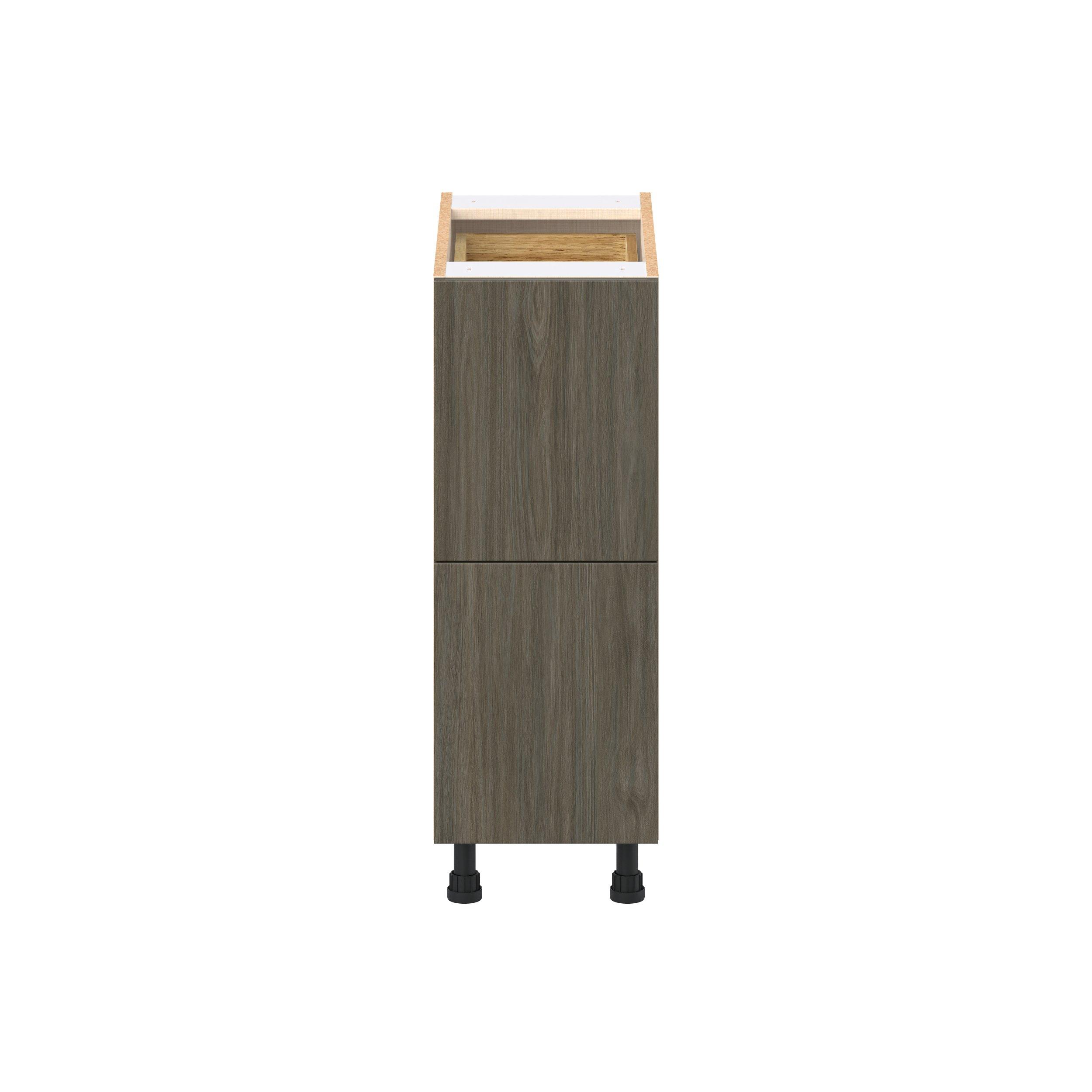 Glenwood 12 in. Burnt Walnut Base Cabinet with Inner Pull-Out Drawer
