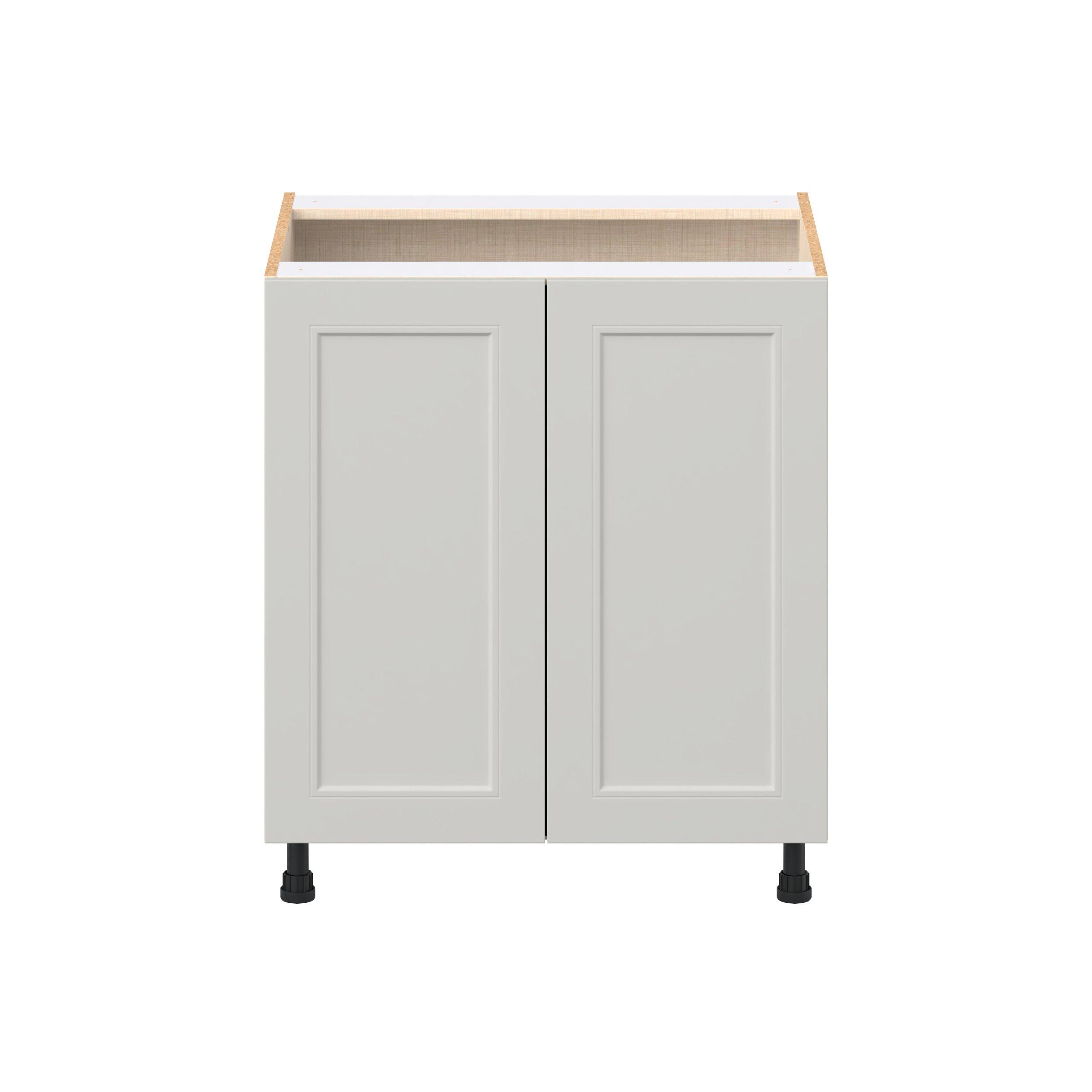 Lenox 30 in. Painted Light Gray Base Cabinet with Inner Pull-Out Drawer