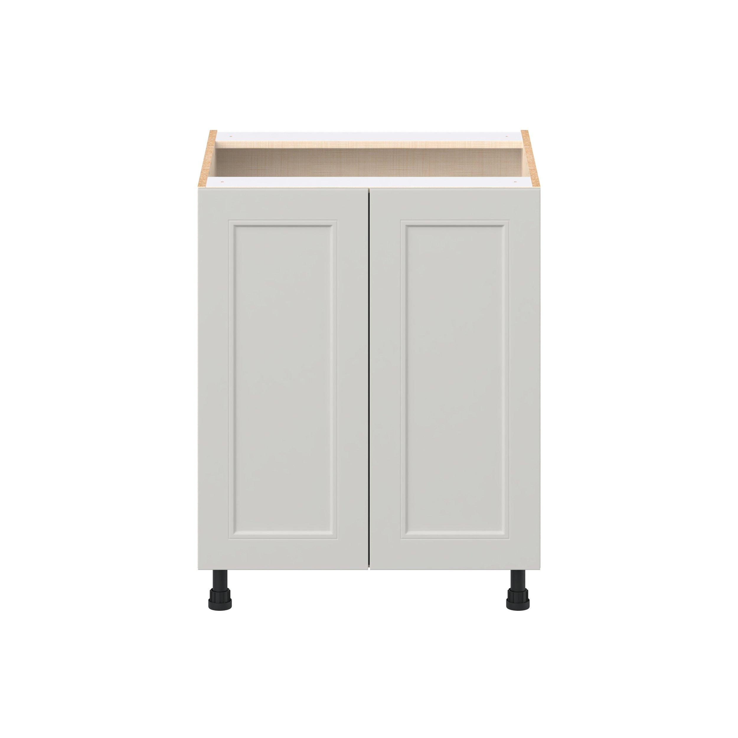 Lenox 27 in. Painted Light Gray Base Cabinet with Inner Pull-Out Drawer