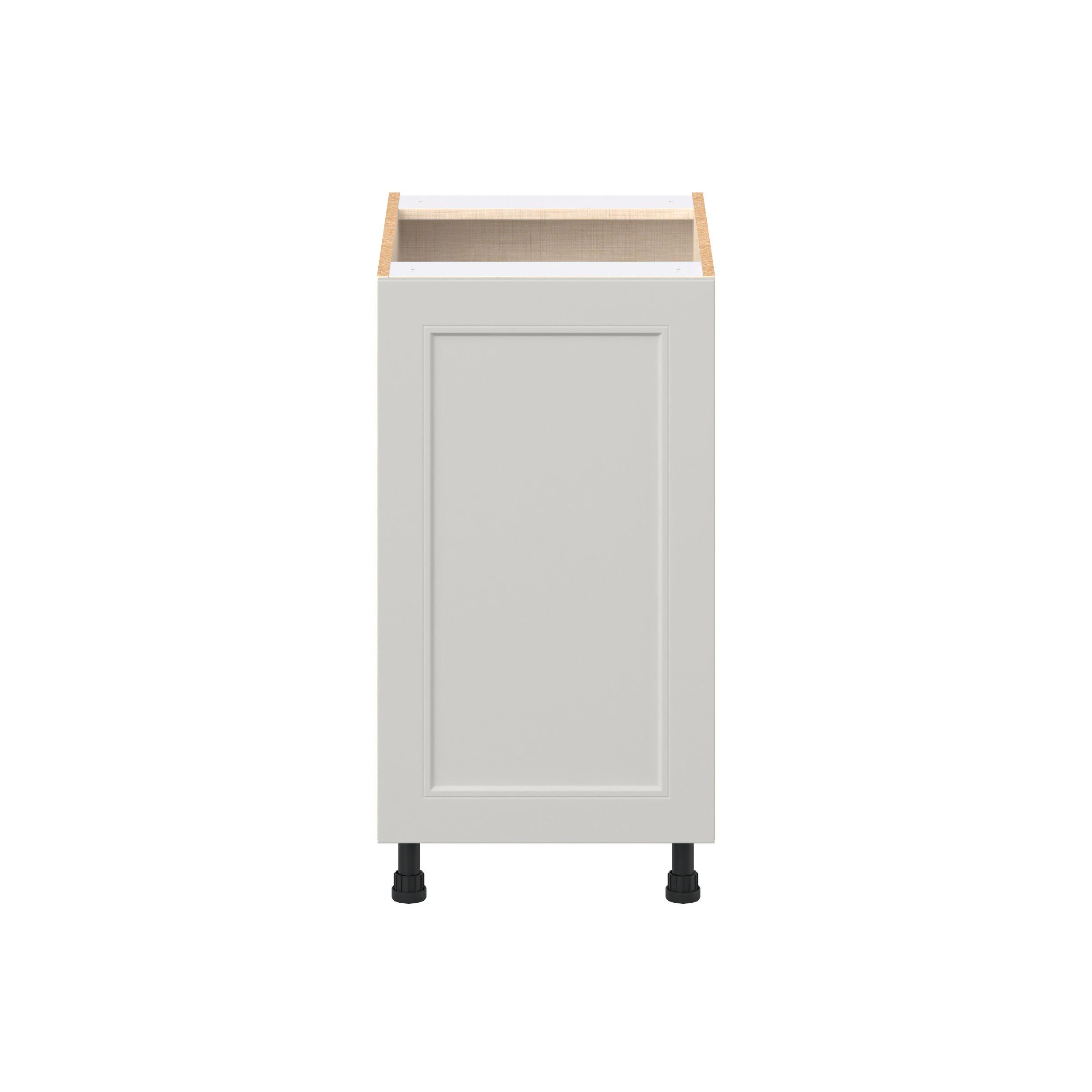 Lenox 18 in. Painted Light Gray Base Cabinet with Inner Pull-Out Drawer