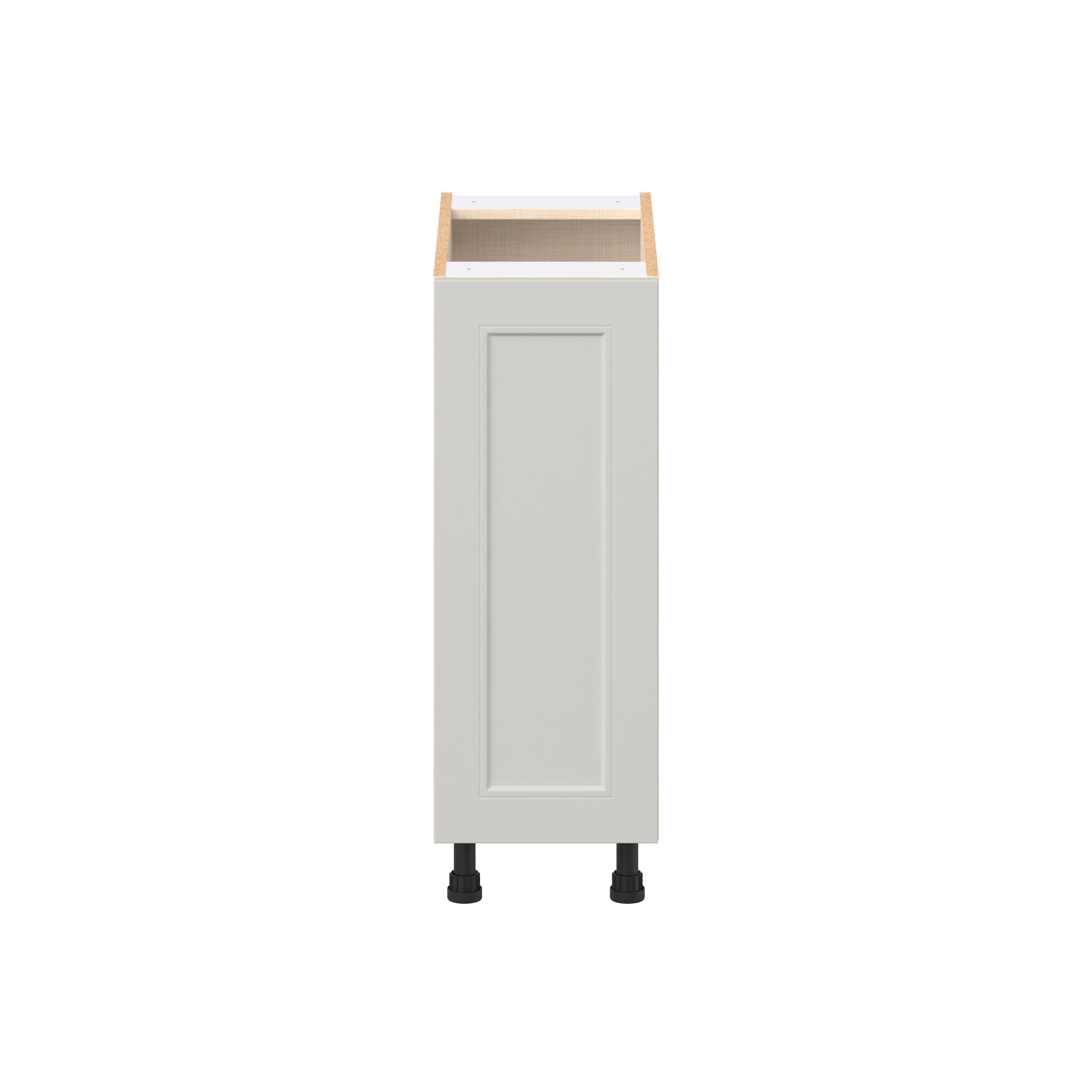 Lenox 12 in. Painted Light Gray Base Cabinet with Inner Pull-Out Drawer