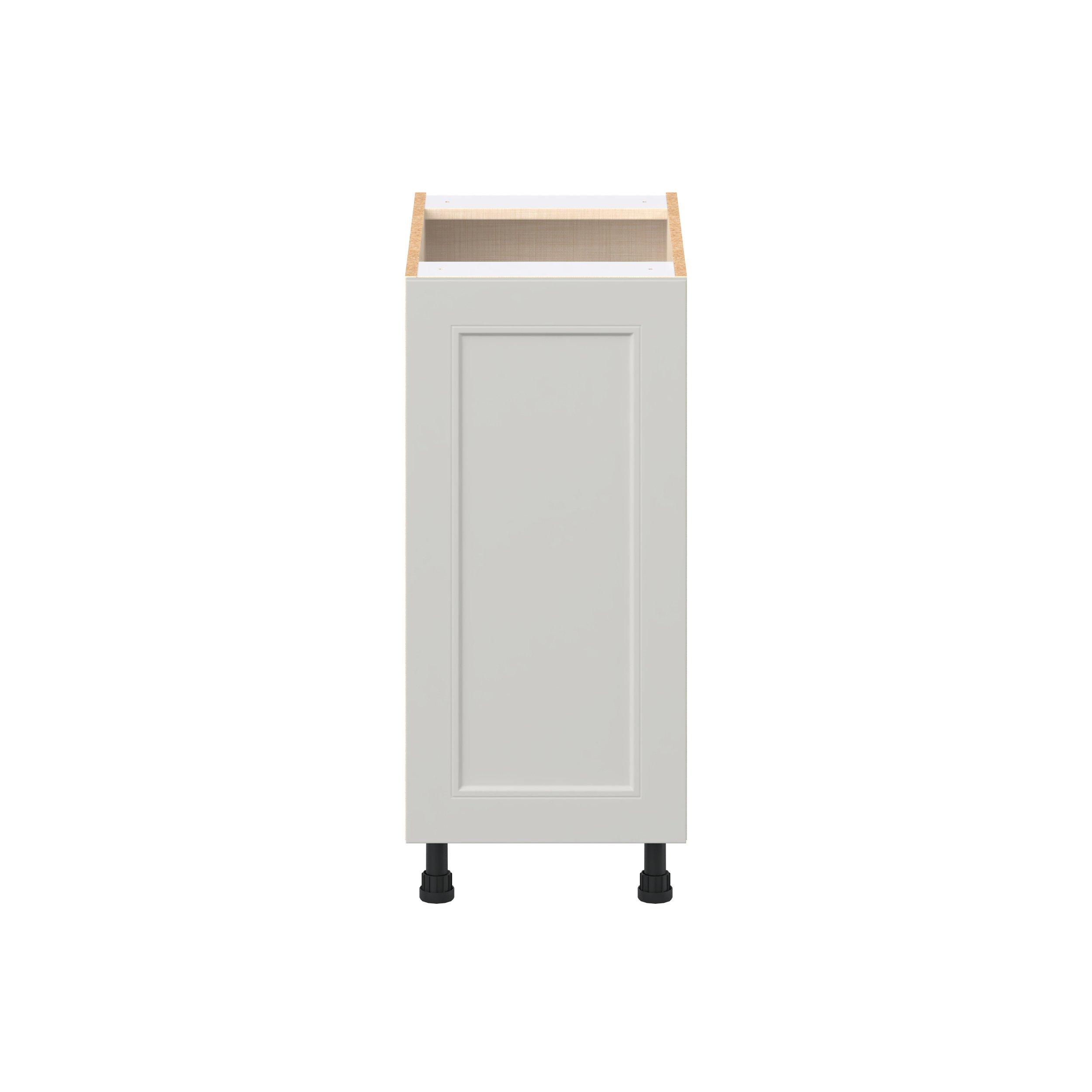 Lenox 15 in. Painted Light Gray Base Cabinet with Inner Pull-Out Drawer